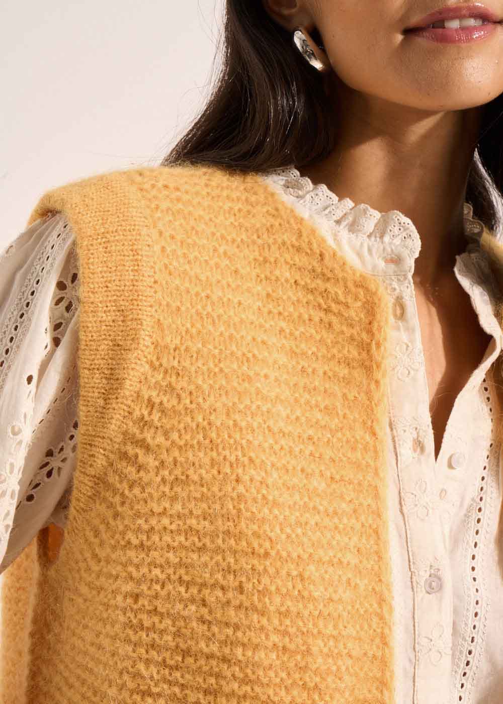 GOTANA Gilet court sans manches en mohair - 2 - Sud Express - Sud Express