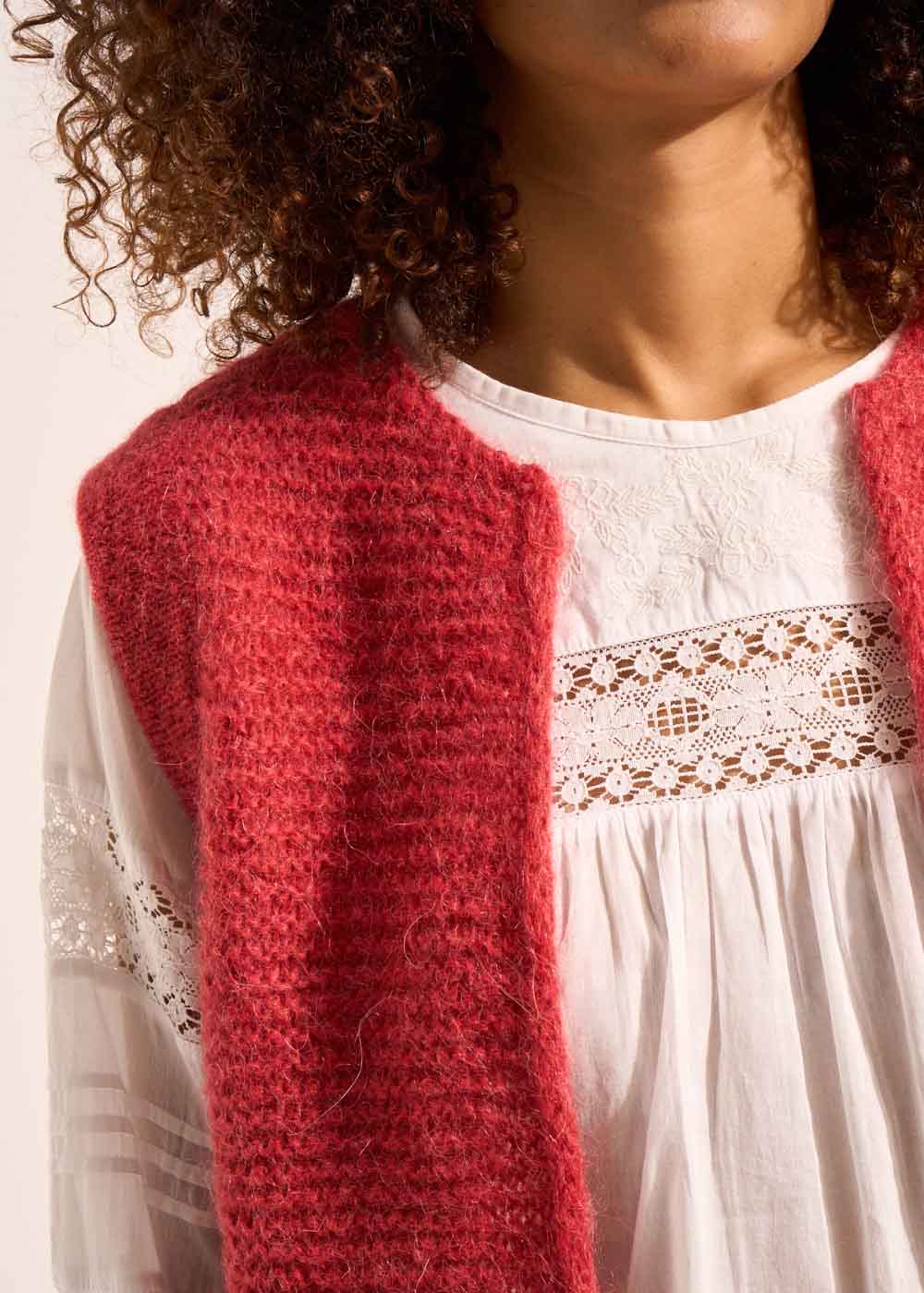 GOTANA Gilet court sans manches en mohair - 2 - Sud Express - Sud Express