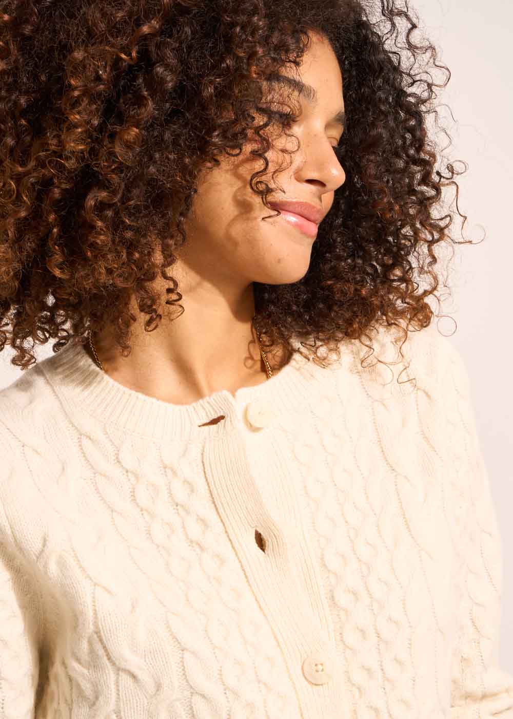 GILIA Gilet cardigan torsadé en laine avec poches plaquées - 4 - Sud Express - Sud Express