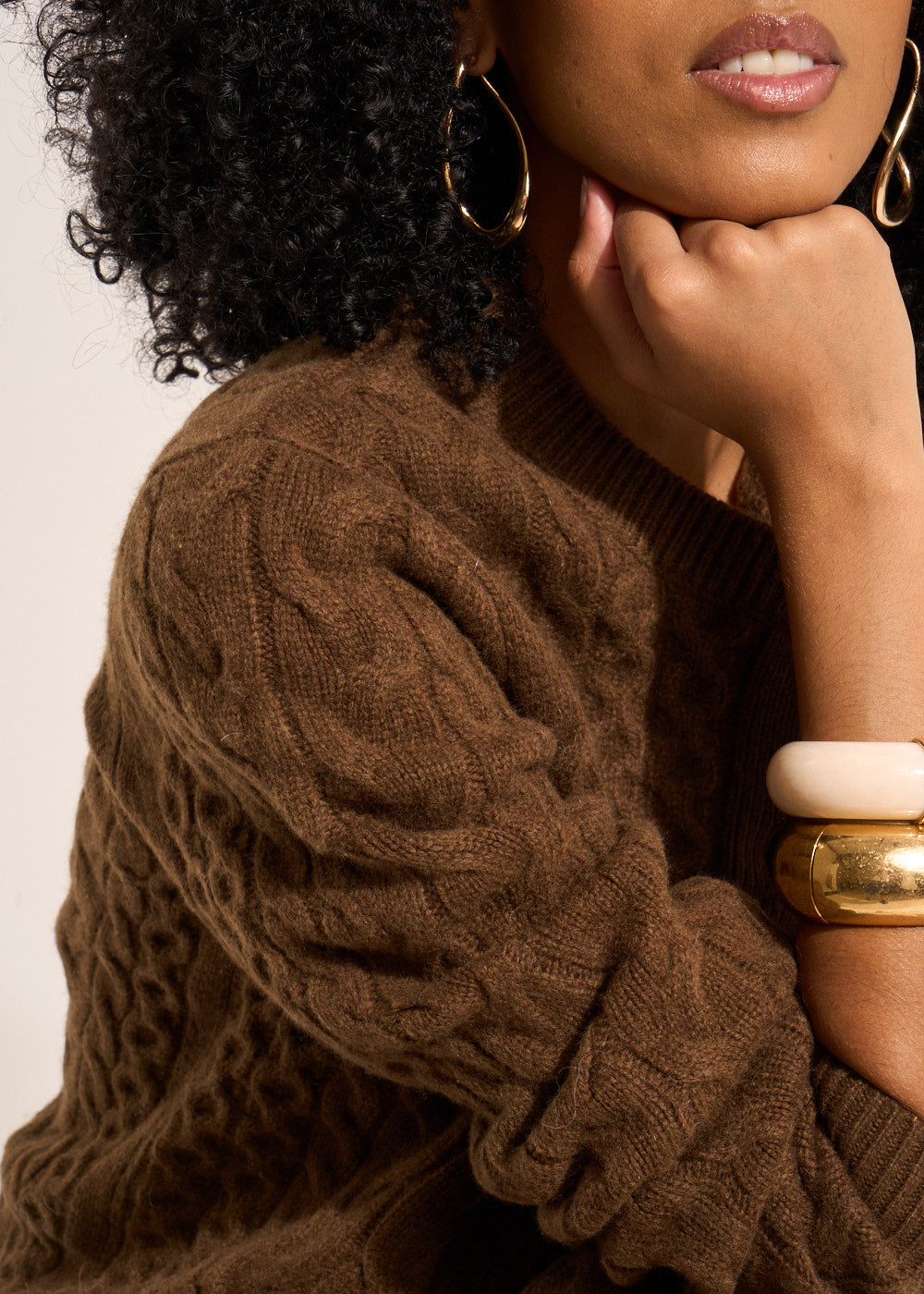 Gilet cardigan torsadé en laine avec poches plaquées - Sud Express - 5 - Sud Express