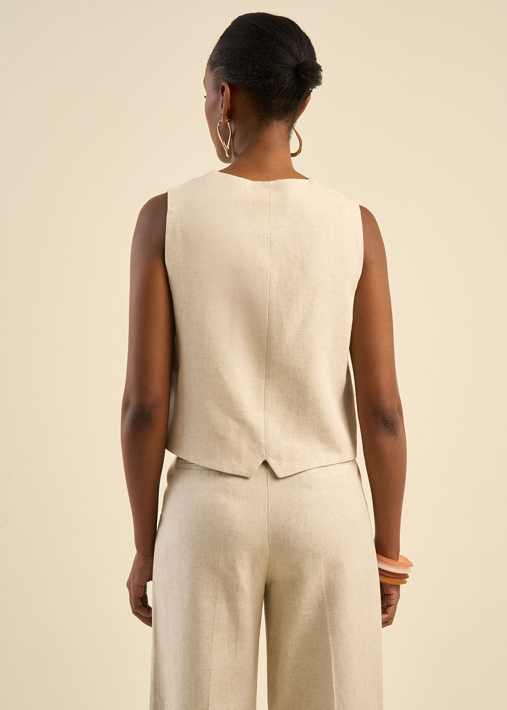 GASTALI Gilet de costume contenant du lin - 3 - Sud Express - Sud Express