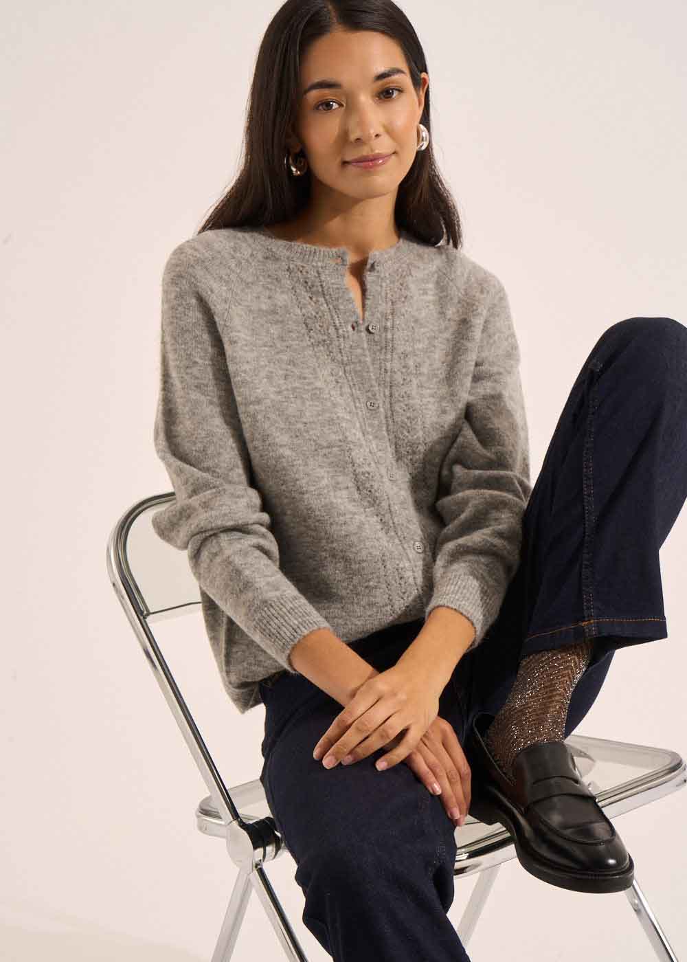 Gilet ajouté à col rond - Sud Express - 5 - Sud Express