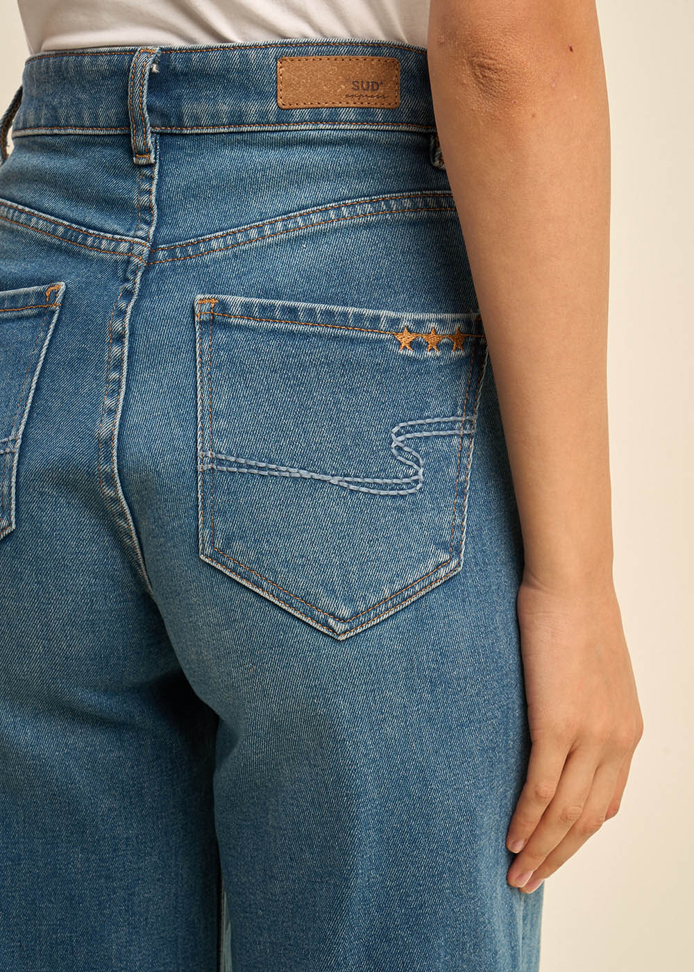 Jean flare à taille haute - Sud Express - 4 - Sud Express