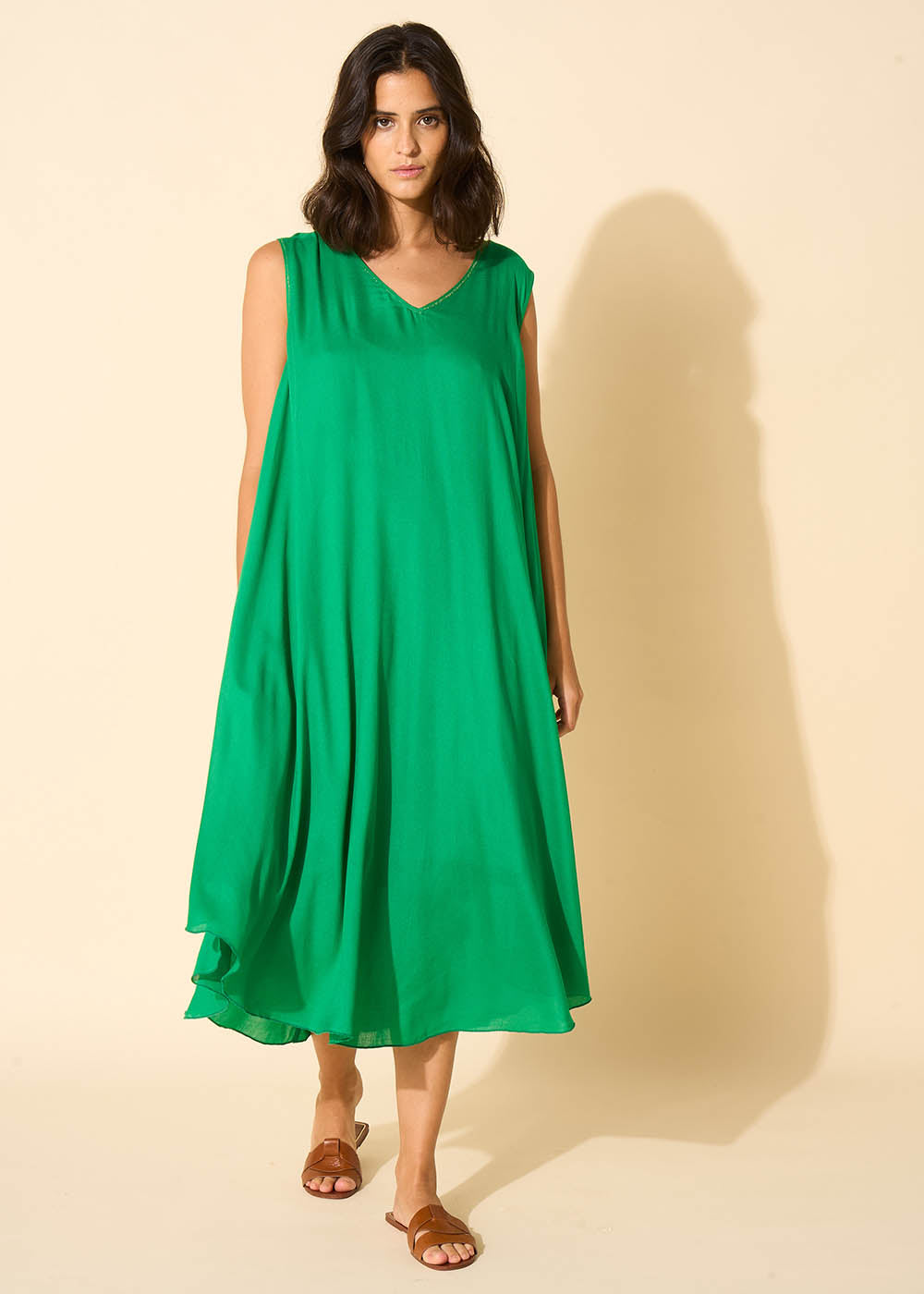 RIMITI Robe midi à col V - 1 - Sud Express - Sud Express