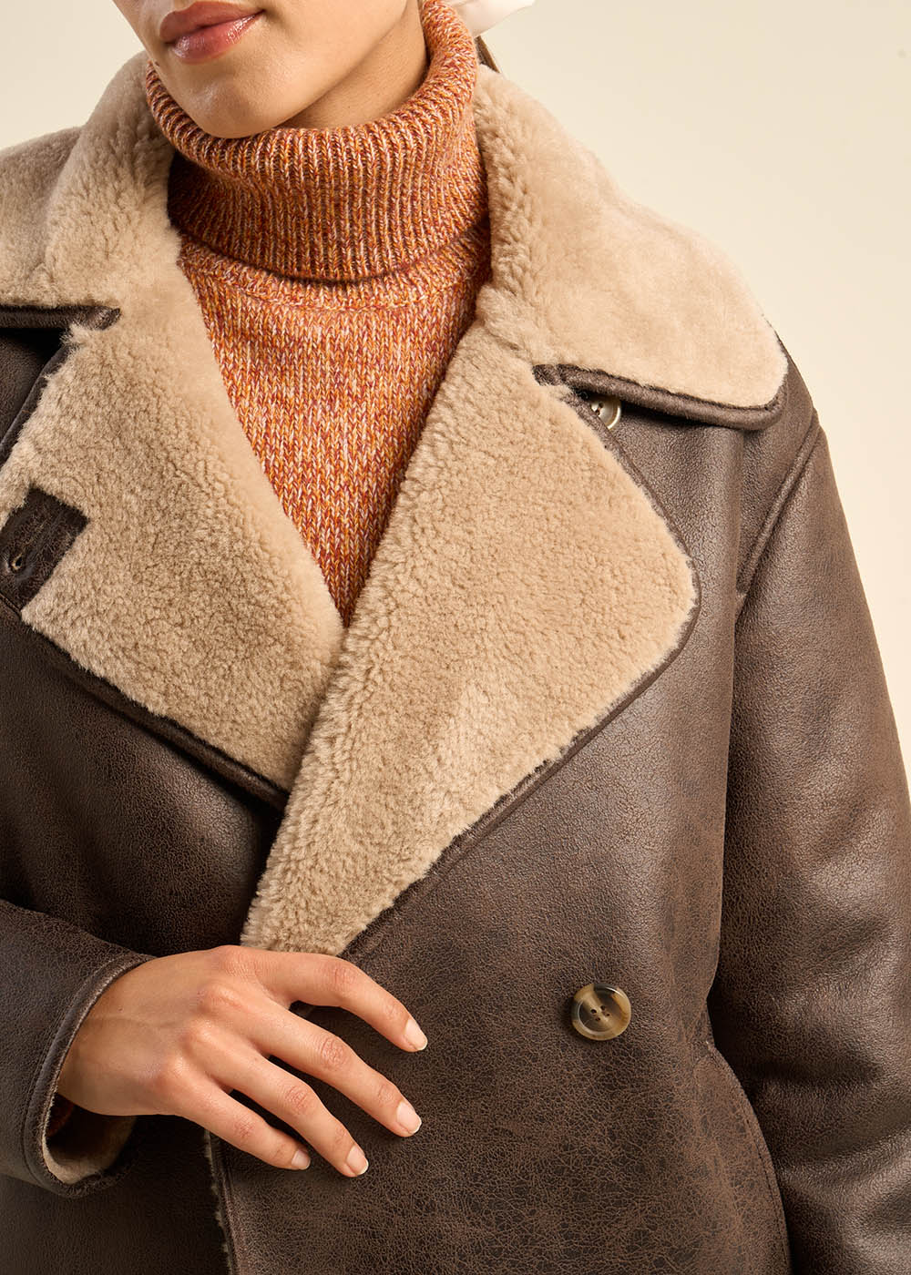 MOUNTAIN Veste en fausse peau lainée - 2 - Sud Express - Sud Express