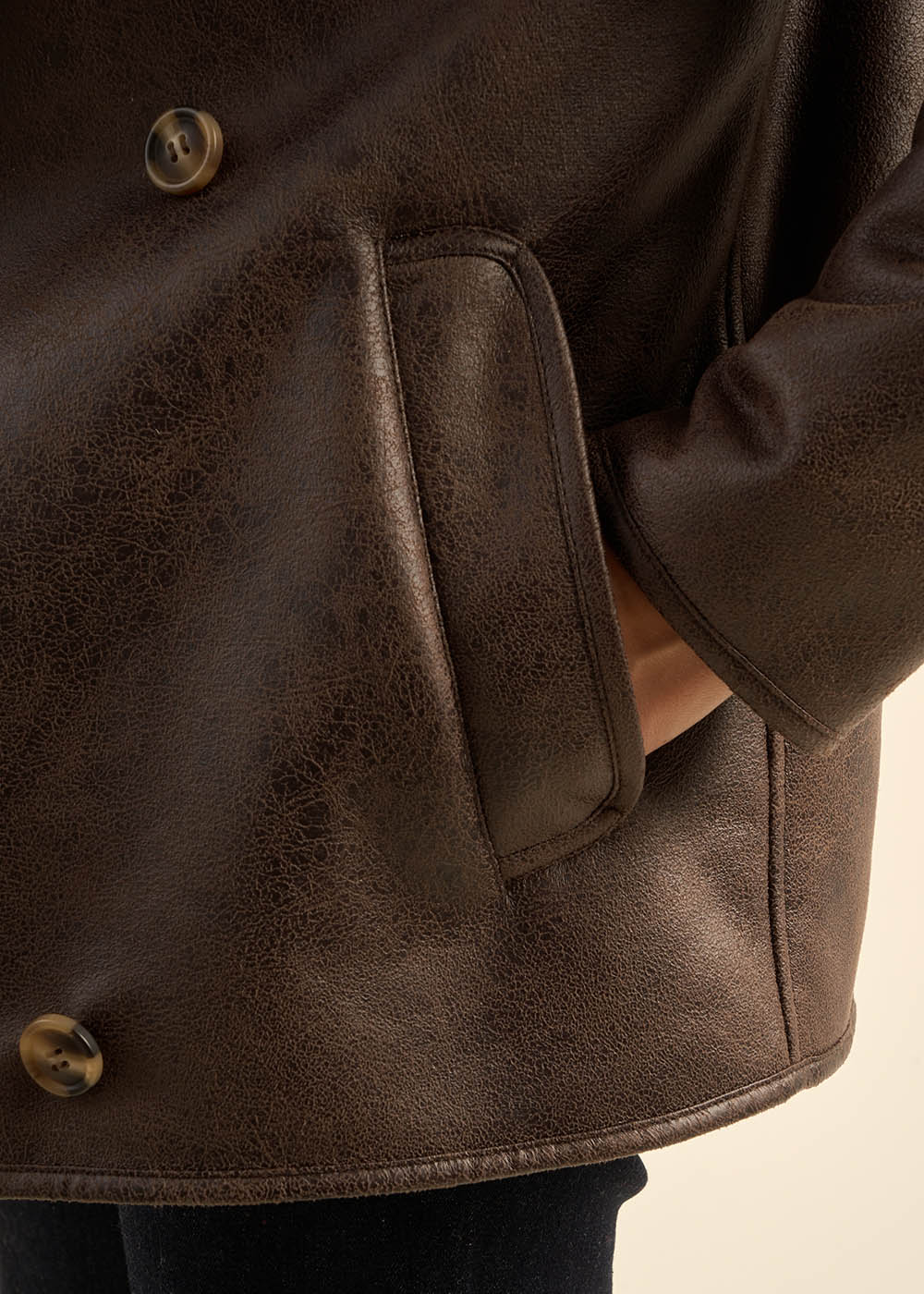 MOUNTAIN Veste en fausse peau lainée - 4 - Sud Express - Sud Express