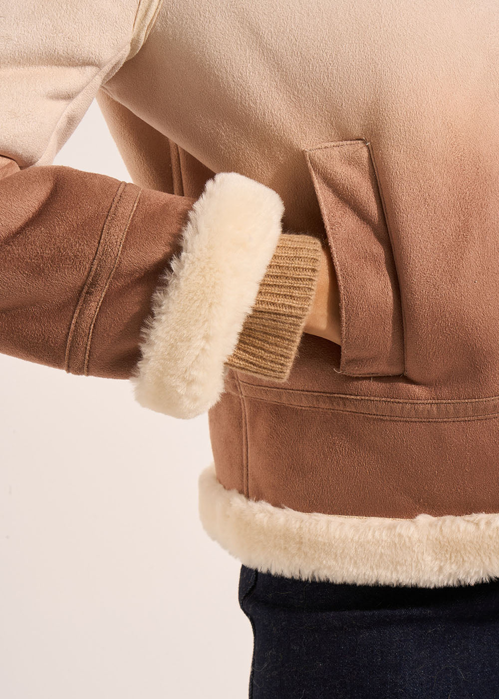 MONBLANC Veste deep dye en fausse peau lainée - 2 - Sud Express - Sud Express