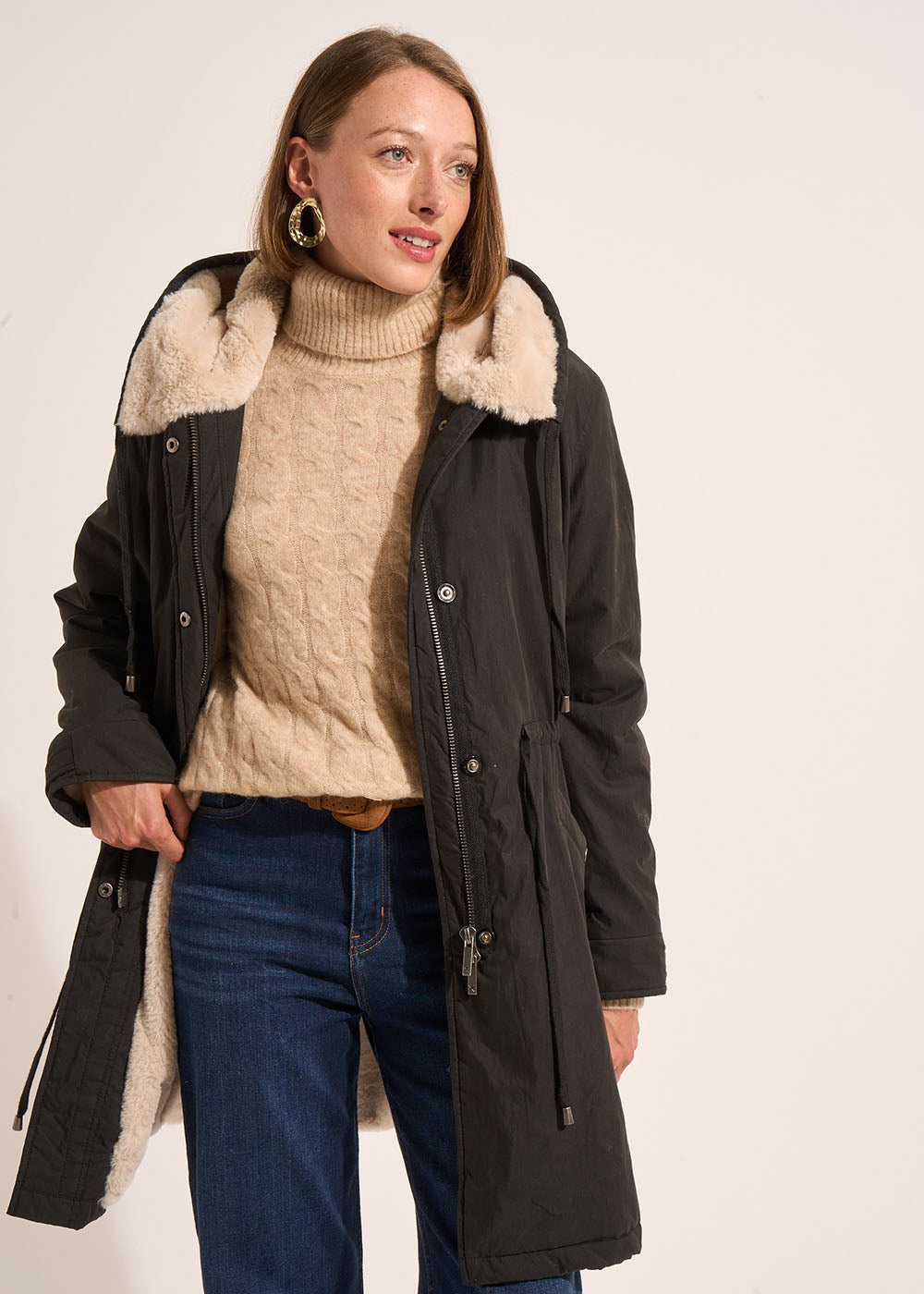 VAKILA Parka longue à capuche - 1 - Sud Express - Sud Express