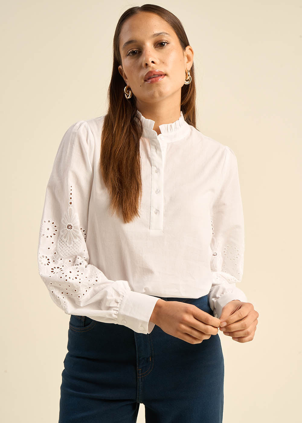 CHALIBA Blouse avec détails brodés - 1 - Sud Express - Sud Express