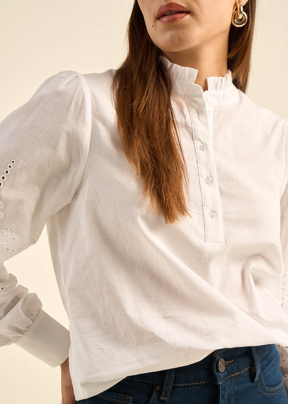 CHALIBA Blouse avec détails brodés - 2 - Sud Express - Sud Express