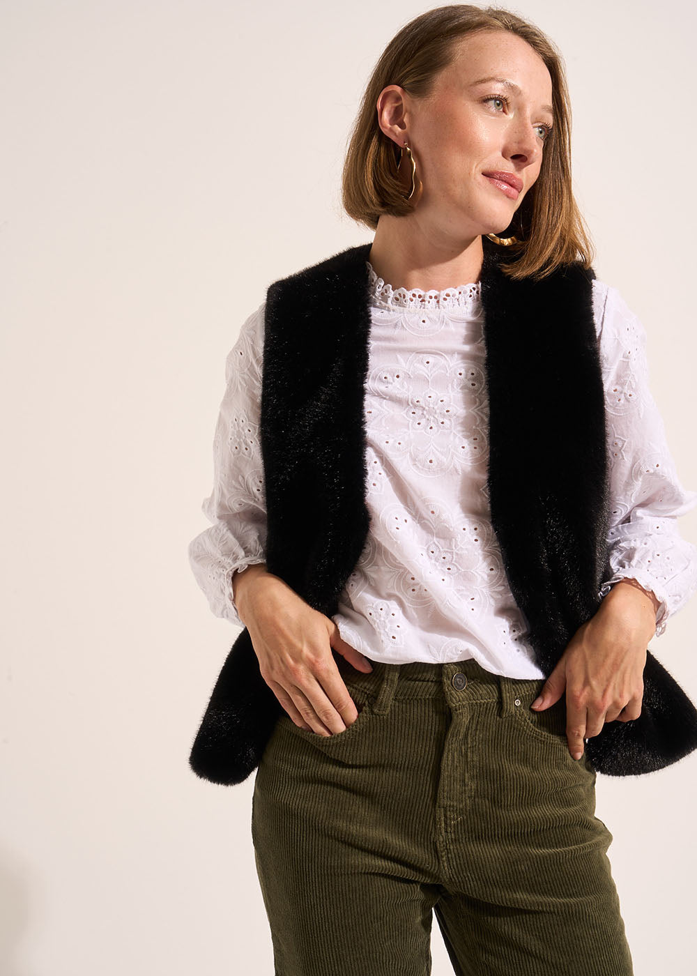 Gilet d'été sans manches pour femme, tendance, décontracté, ouvert sur Gilet d'été sans manches pour femme, tendance, décontracté, ouvert sur