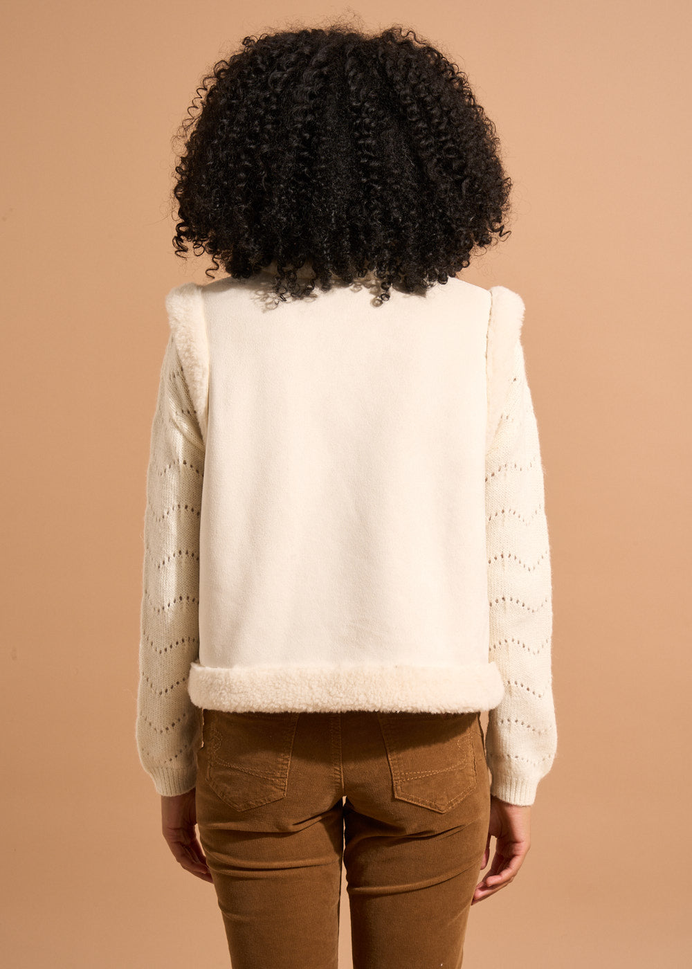 GASTY Gilet sans manches en peau lainée - 3 - Sud Express - Sud Express