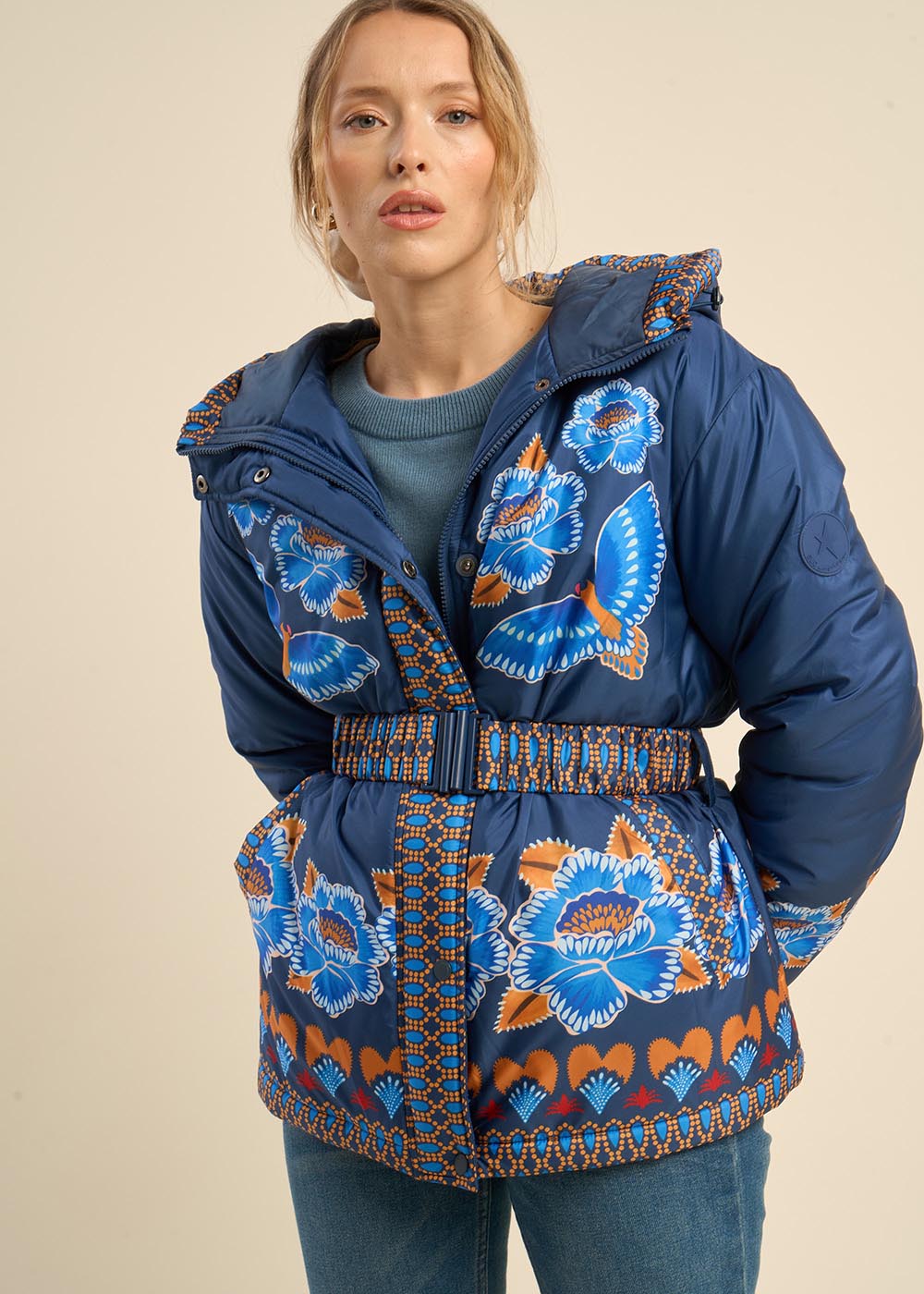 DALEA Doudoune à capuche imprimée - 1 - Sud Express - Sud Express