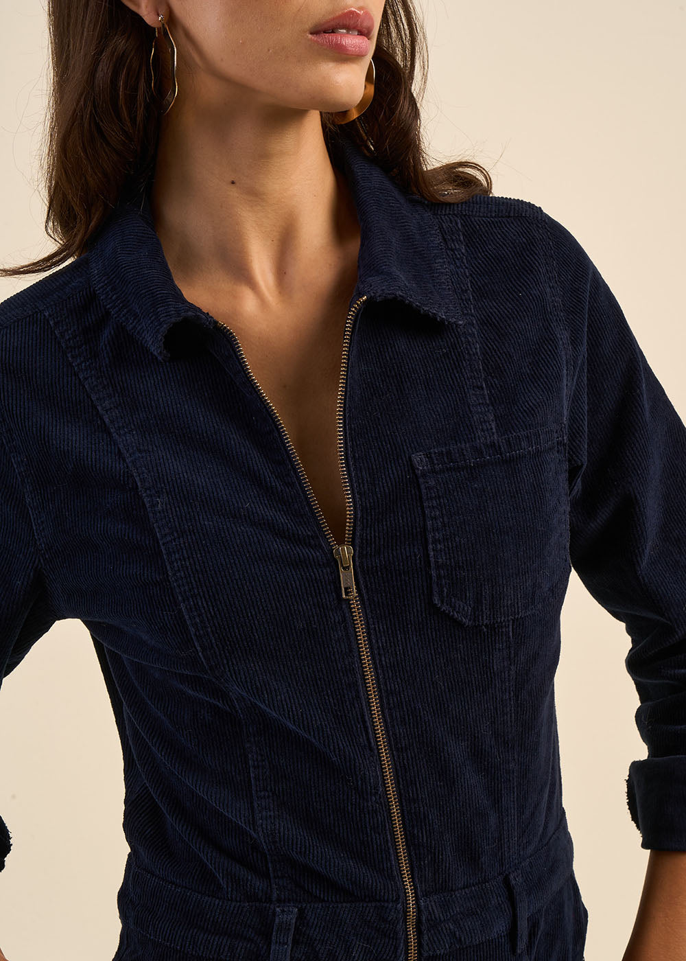 CLARISSA Combinaison à manches longues en velours - 2 - Sud Express - Sud Express