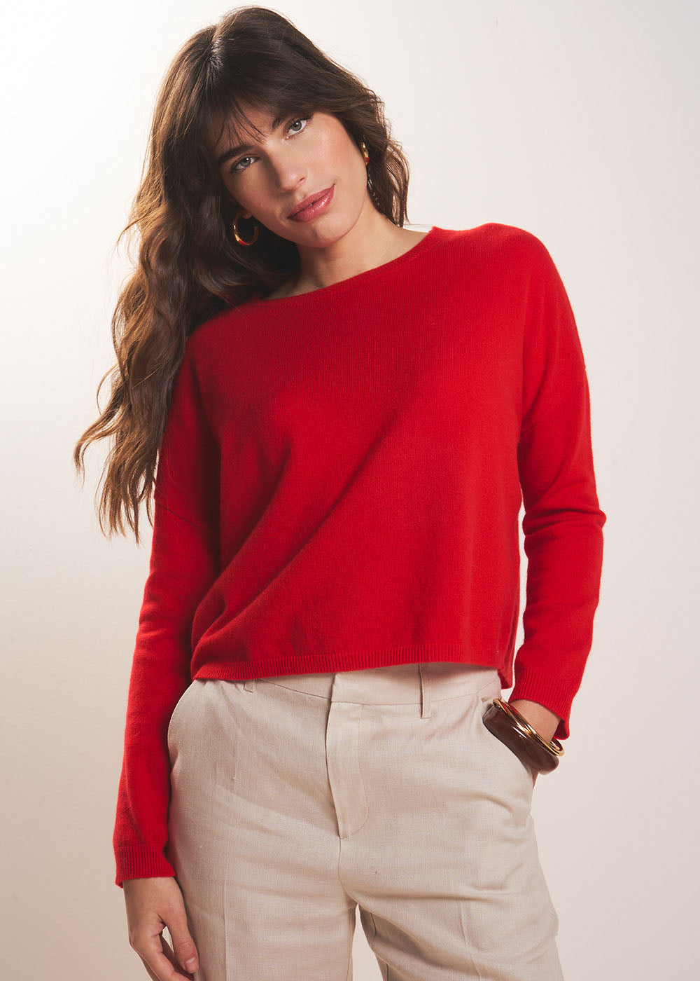 MONA Pull col bateau 100% cachemire - 1 - Sud Express - Sud Express
