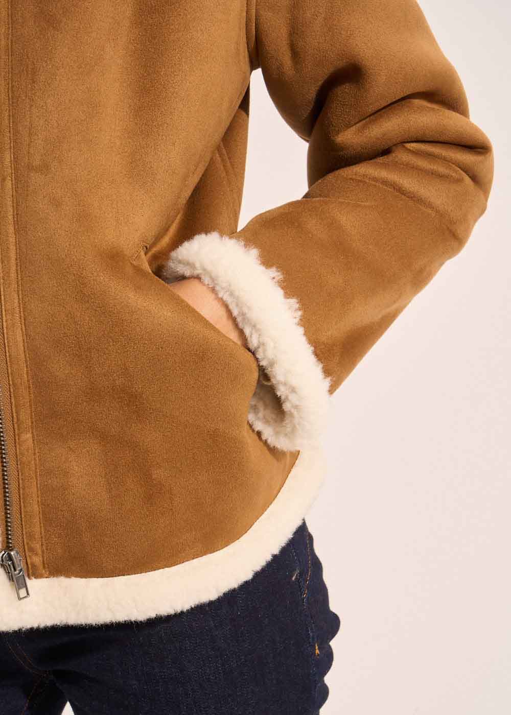 Blouson en fausse fourrure peau lainée - Sud Express - 5 - Sud Express