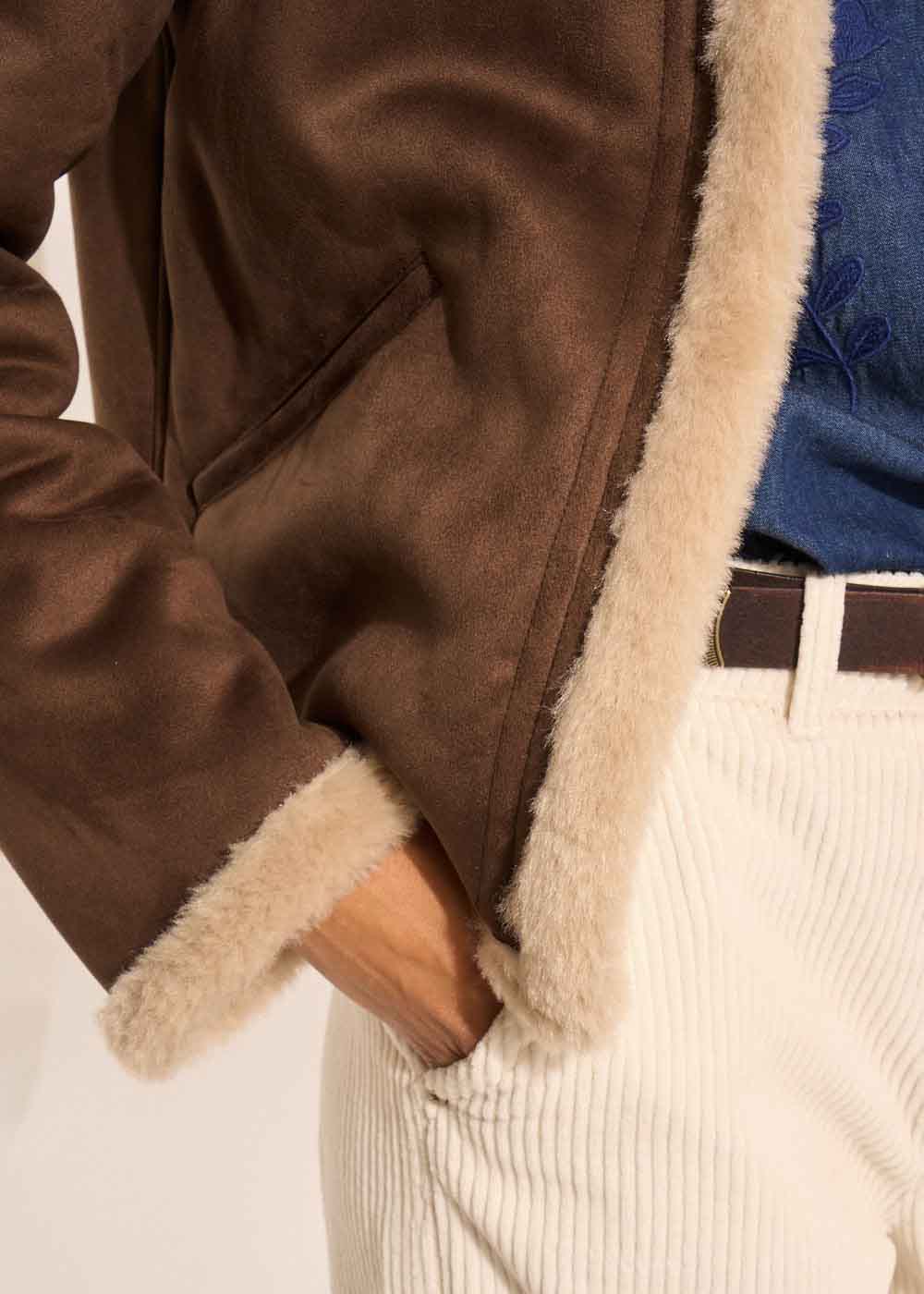 MARTINA Blouson en fausse fourrure peau lainée - 4 - Sud Express - Sud Express