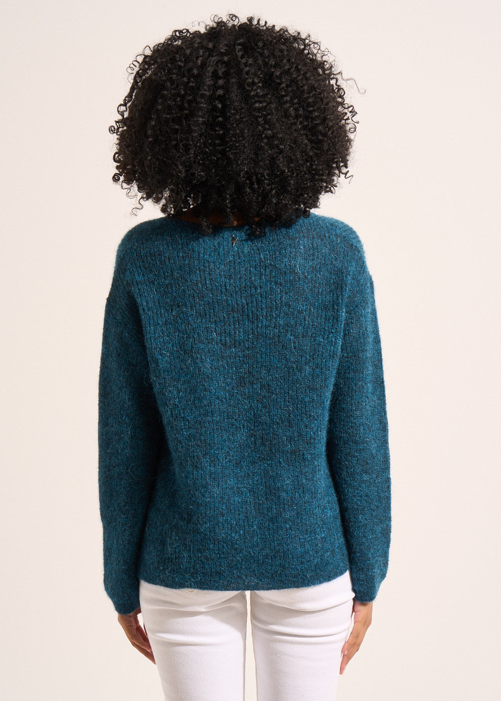 MANNAKO Pull à col V en mohairs et Alpaga - 3 - Sud Express - Sud Express