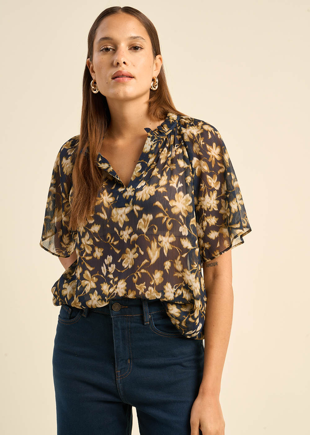 Blouse manches courtes imprimée - Sud Express - 5 - Sud Express
