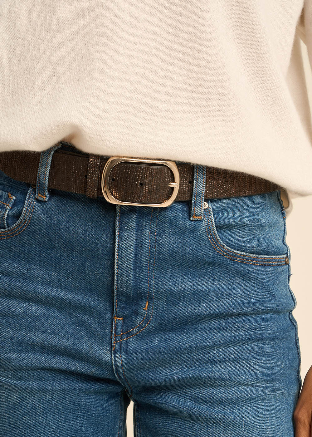 CREPIS Ceinture en cuir irisée - 1 - Sud Express - Sud Express