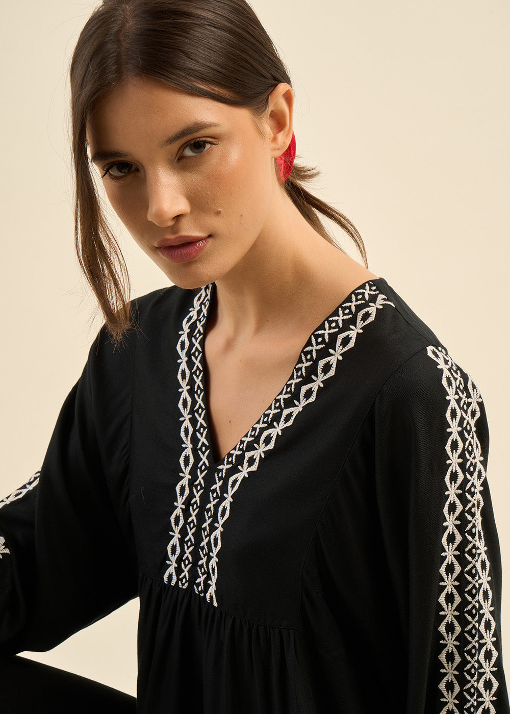 TALABAKA Blouse ample brodée - 2 - Sud Express - Sud Express