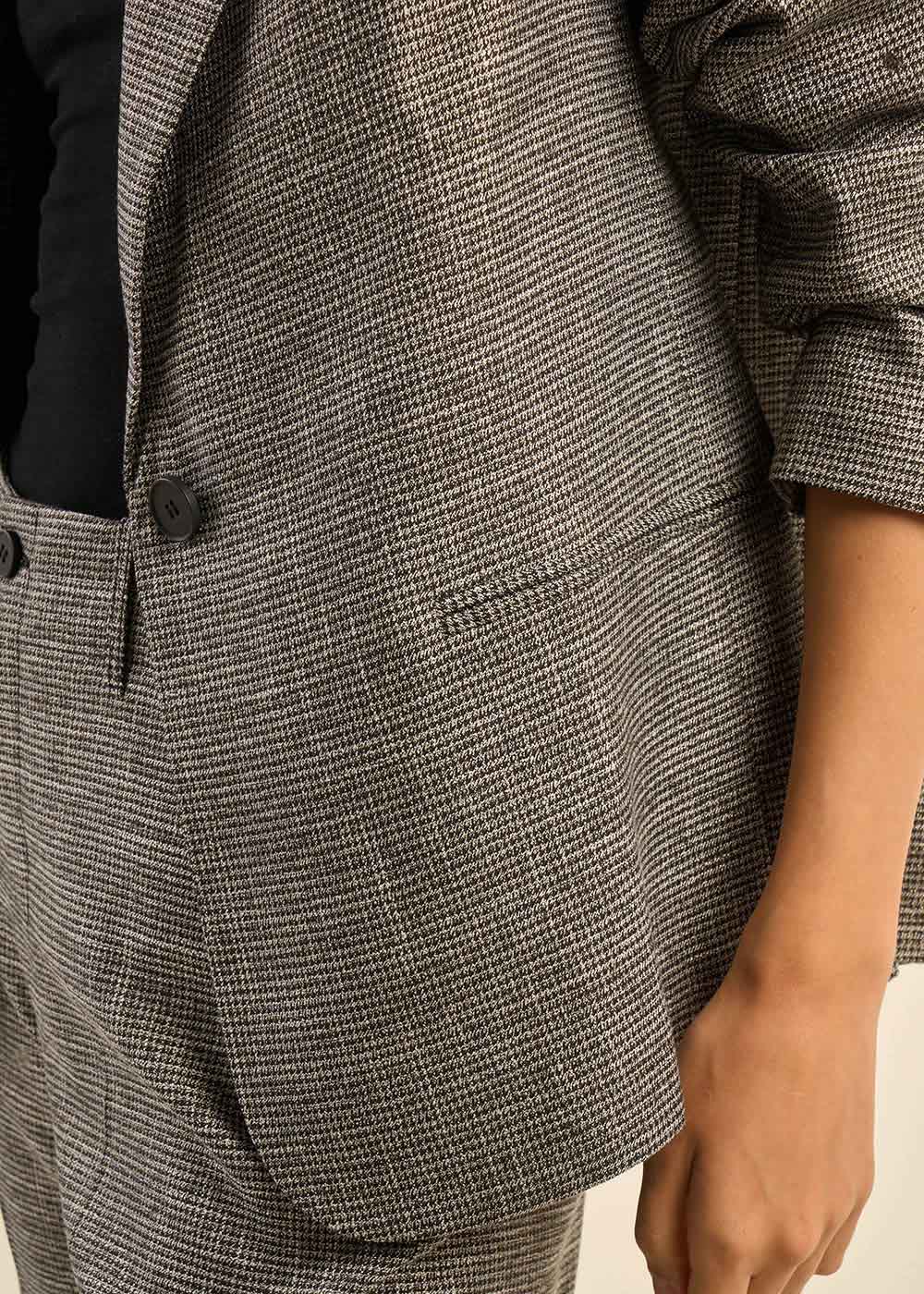 VARTINA Veste de tailleur pied de poule - 4 - Sud Express - Sud Express