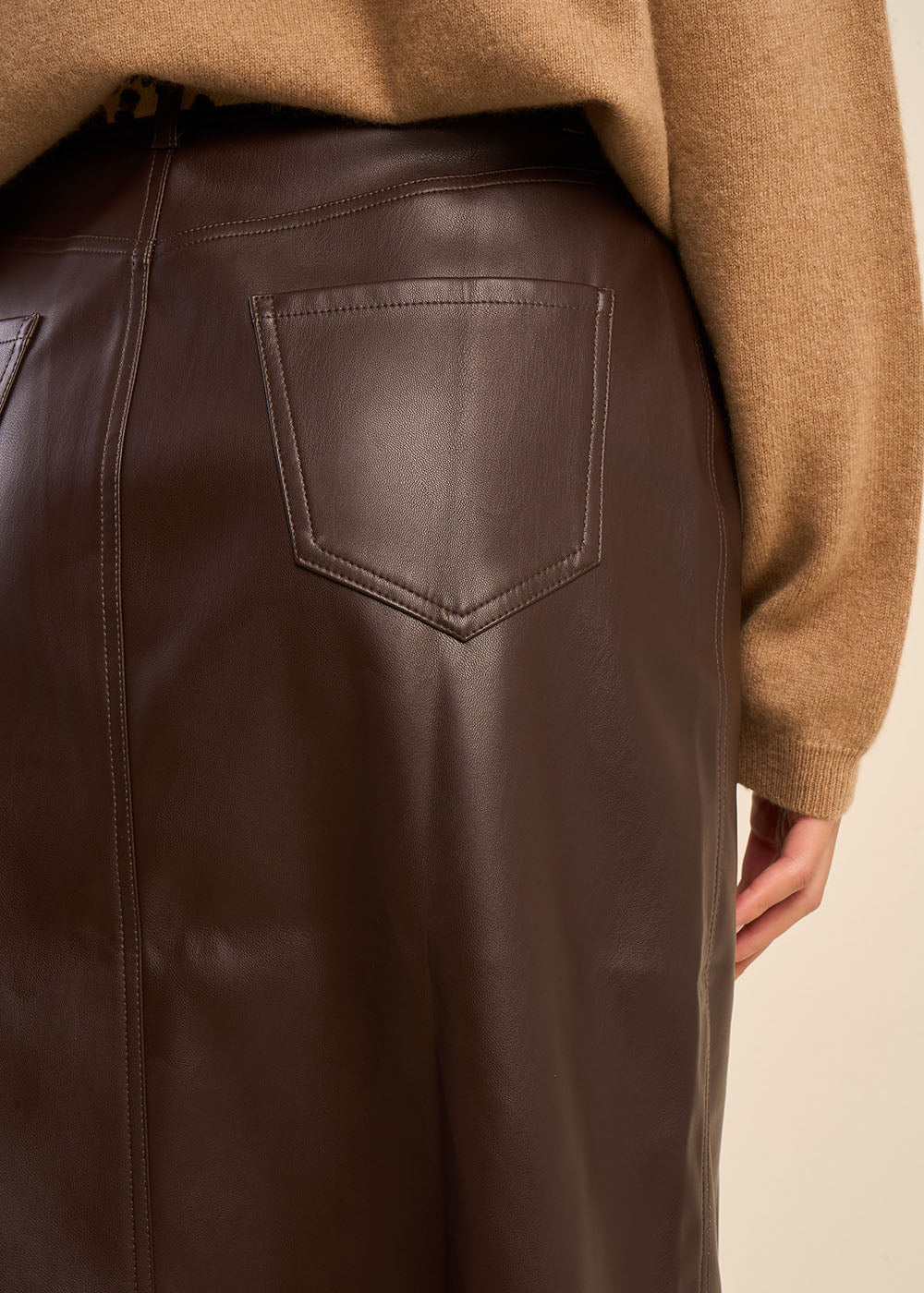 JULINE Jupe mi-longue en similicuir - 4 - Sud Express - Sud Express