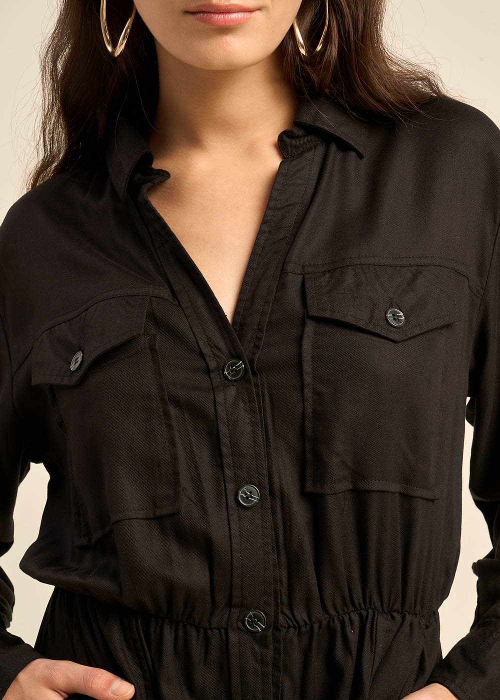 ROKAWI Robe courte chemise à manches longues - 4 - Sud Express - Sud Express