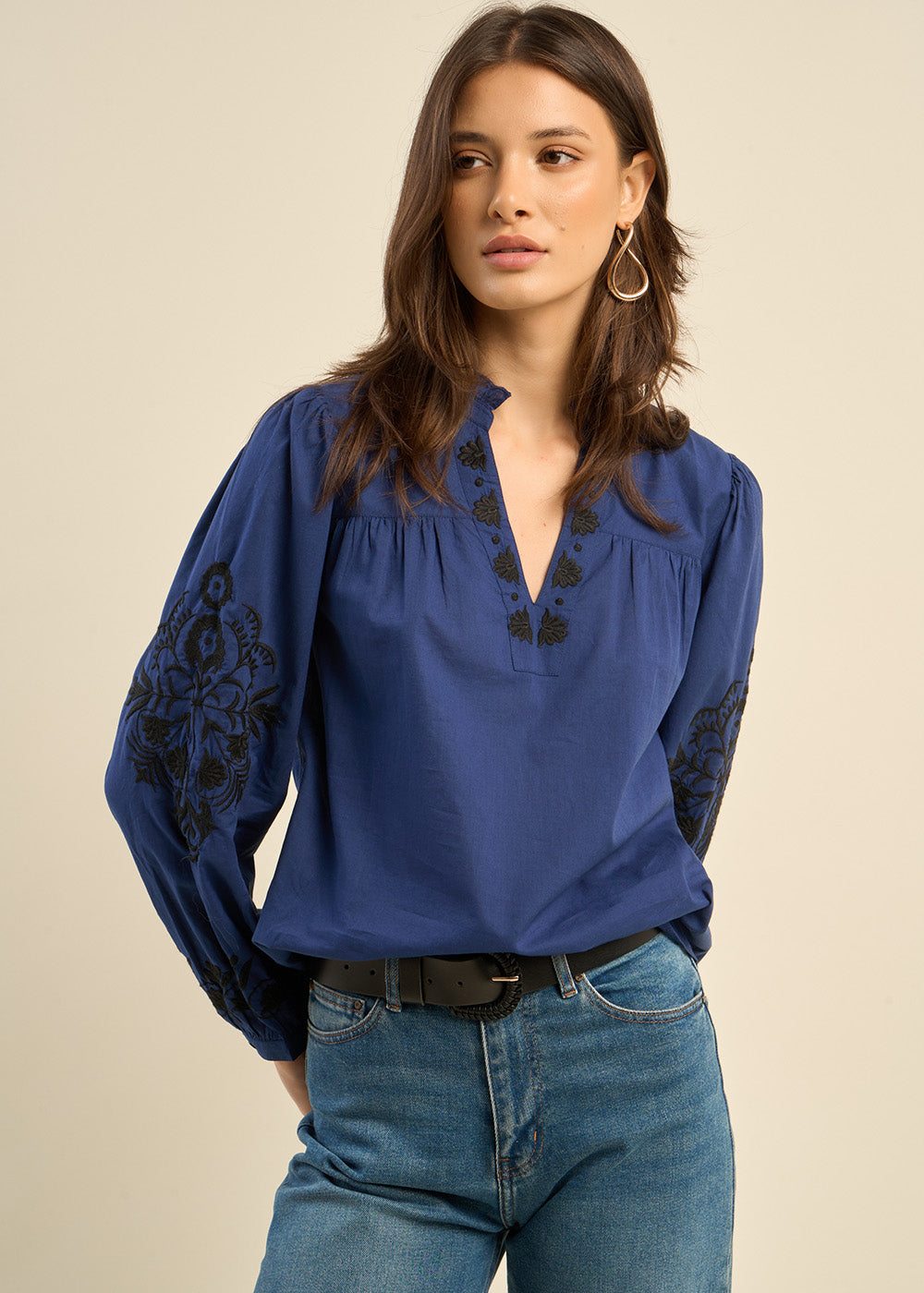 TEFITIS Blouse en voile de coton brodée - 2 - Sud Express - Sud Express