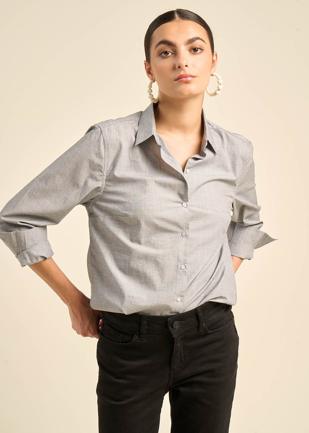 Chemise cintrée à manches longues - Sud Express - 5 - Sud Express