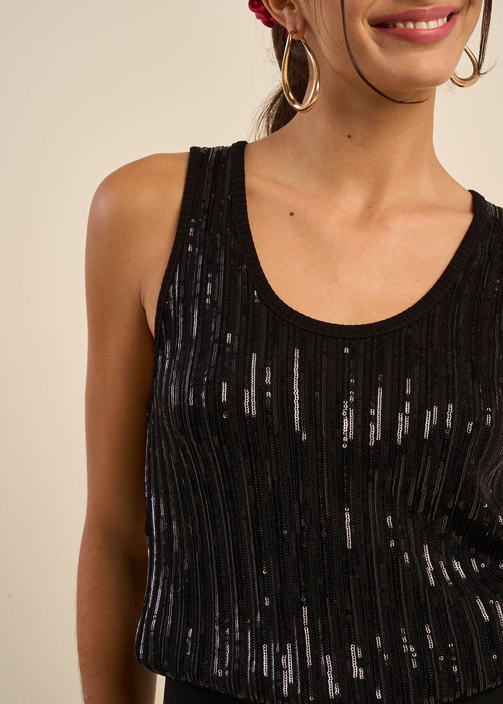 DARIA Débardeur maille à sequins - 4 - Sud Express - Sud Express