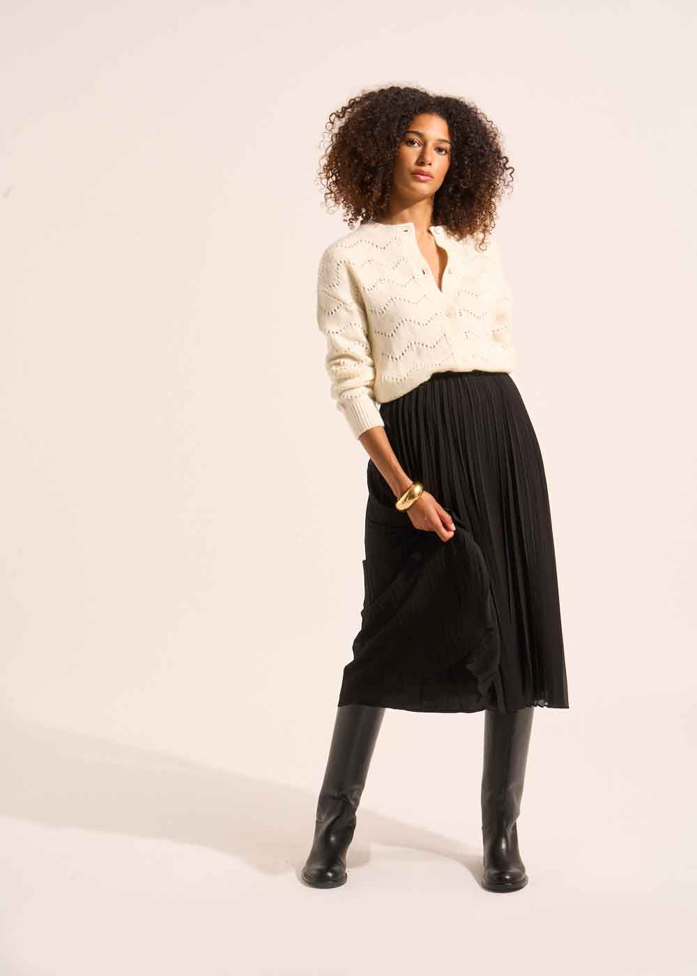 JASMA Jupe longue plissée - 1 - Sud Express - Sud Express