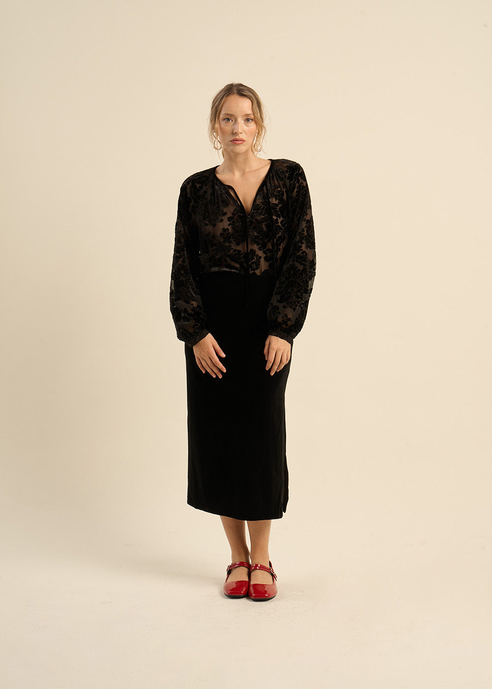 Blouse en velours - Sud Express - 5 - Sud Express