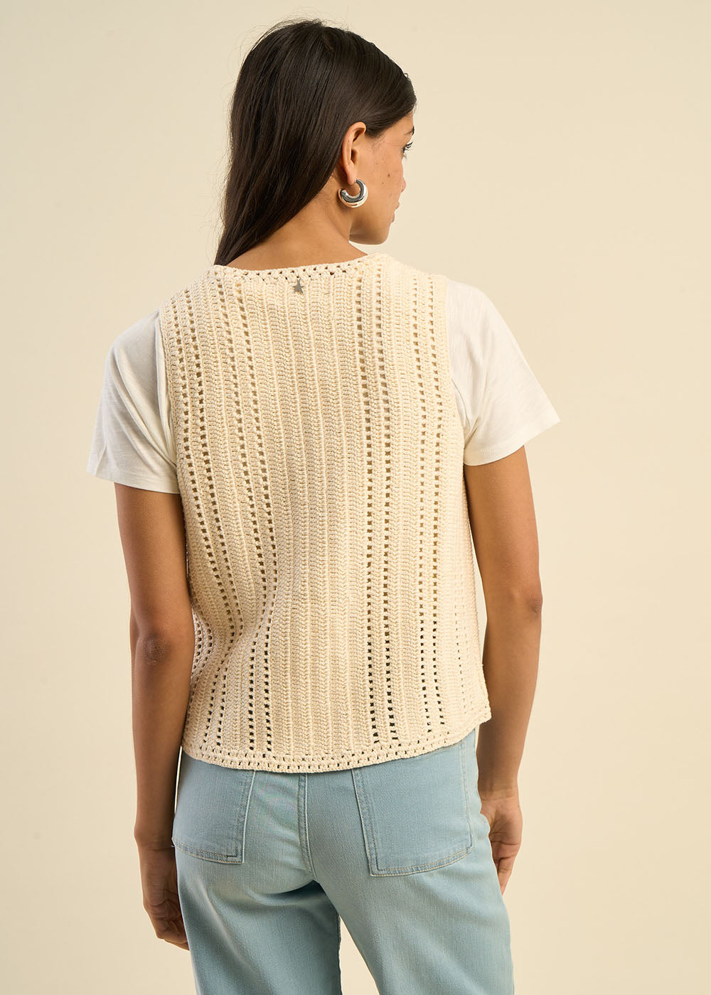 GARYOU Gilet sans manches maille crochetée - 3 - Sud Express - Sud Express