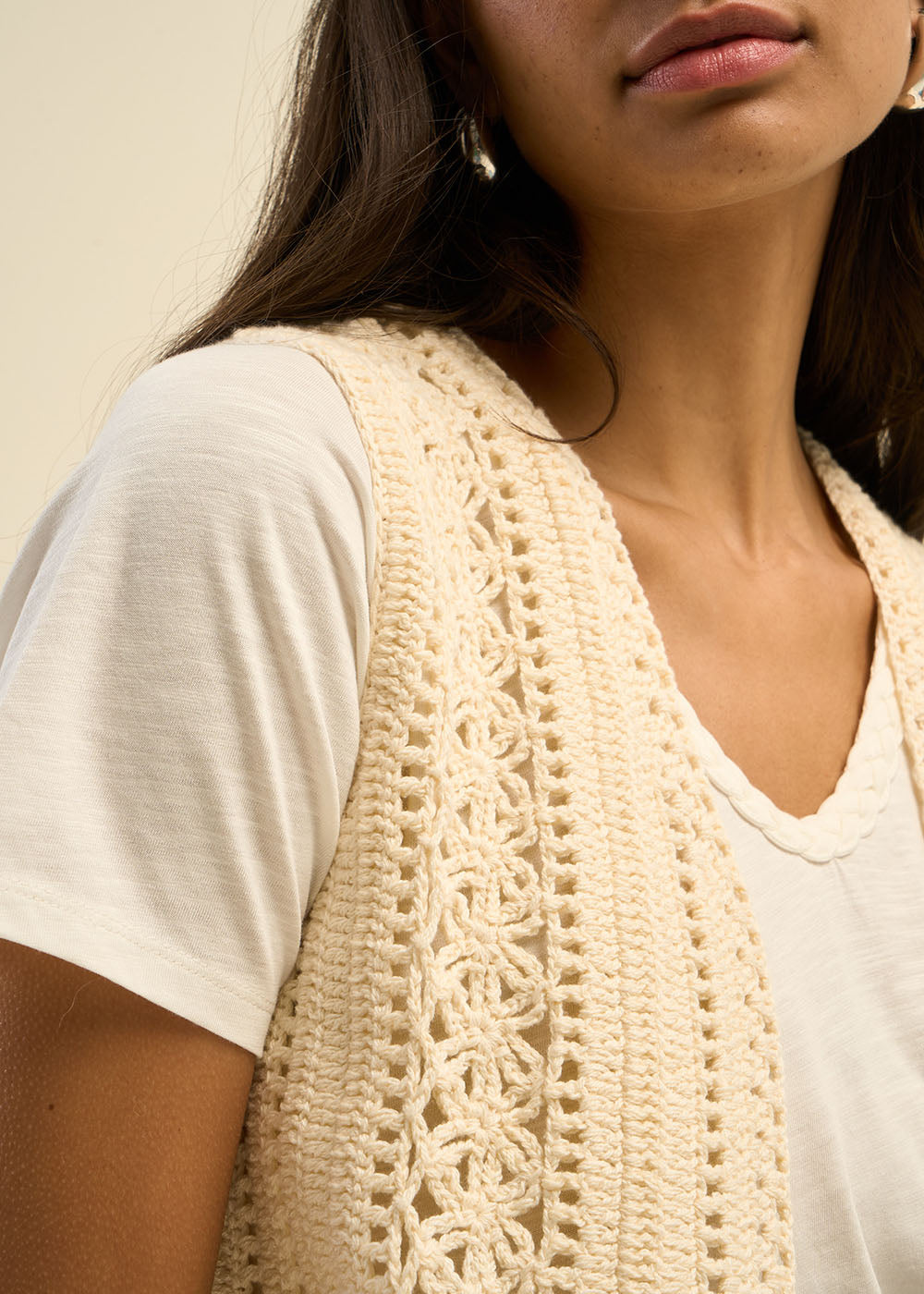 GARYOU Gilet sans manches maille crochetée - 4 - Sud Express - Sud Express