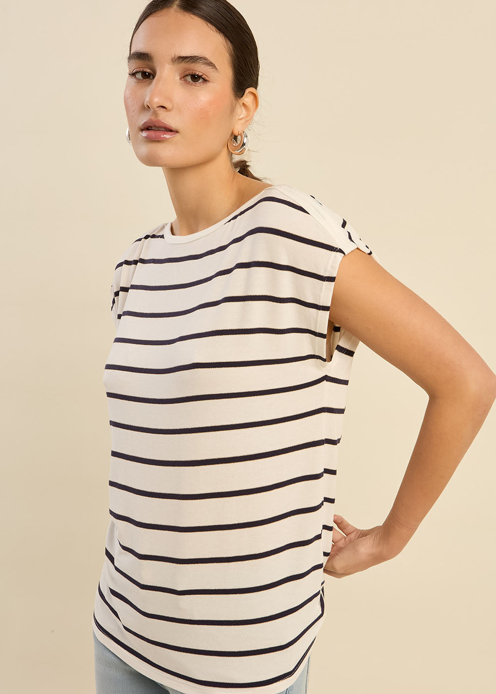 TAMBOUR Tee-shirt à motifs rayures - 1 - Sud Express - Sud Express