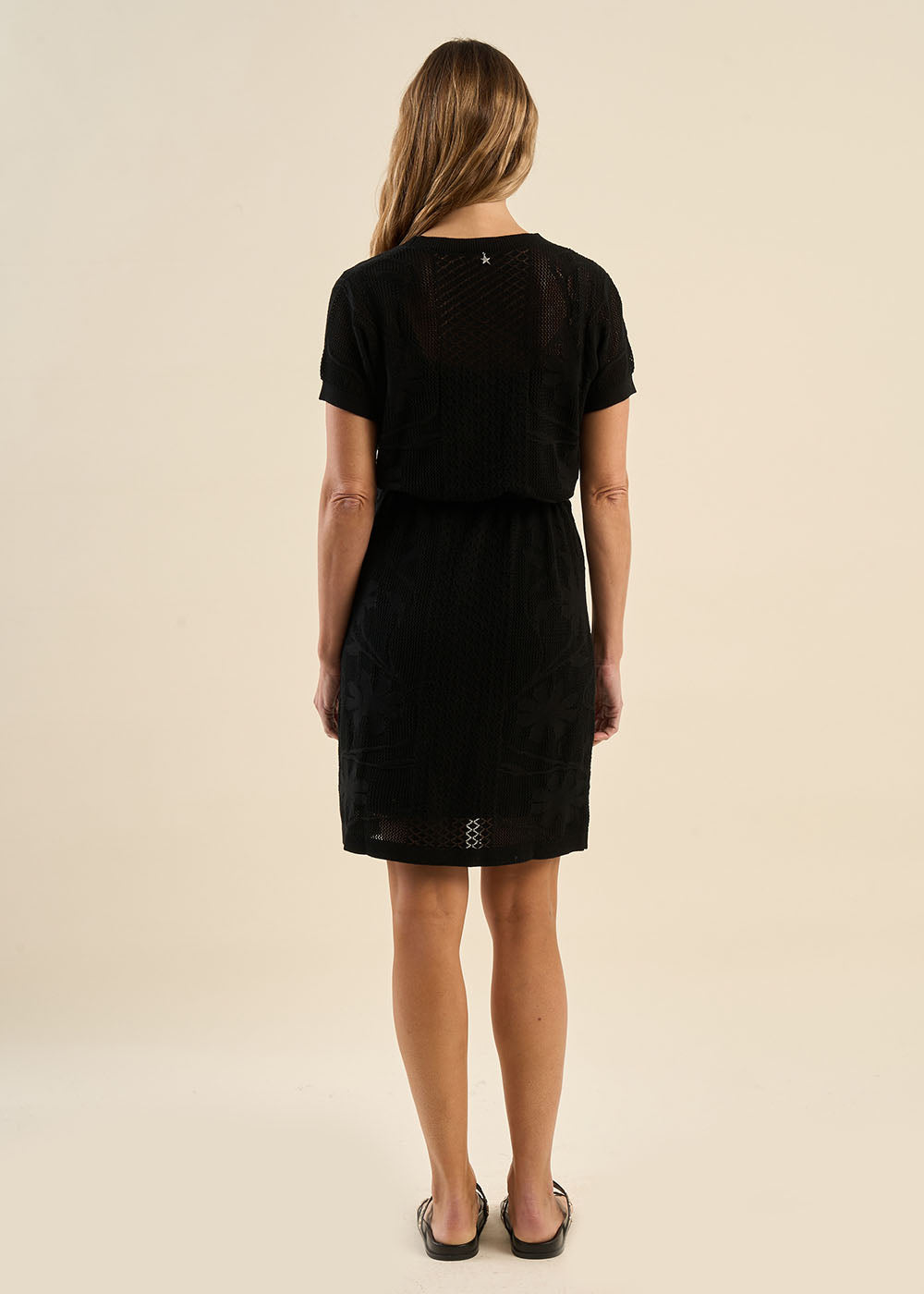 RERLIE Robe courte en maille, boutonnée, ceinturée - 3 - Sud Express - Sud Express