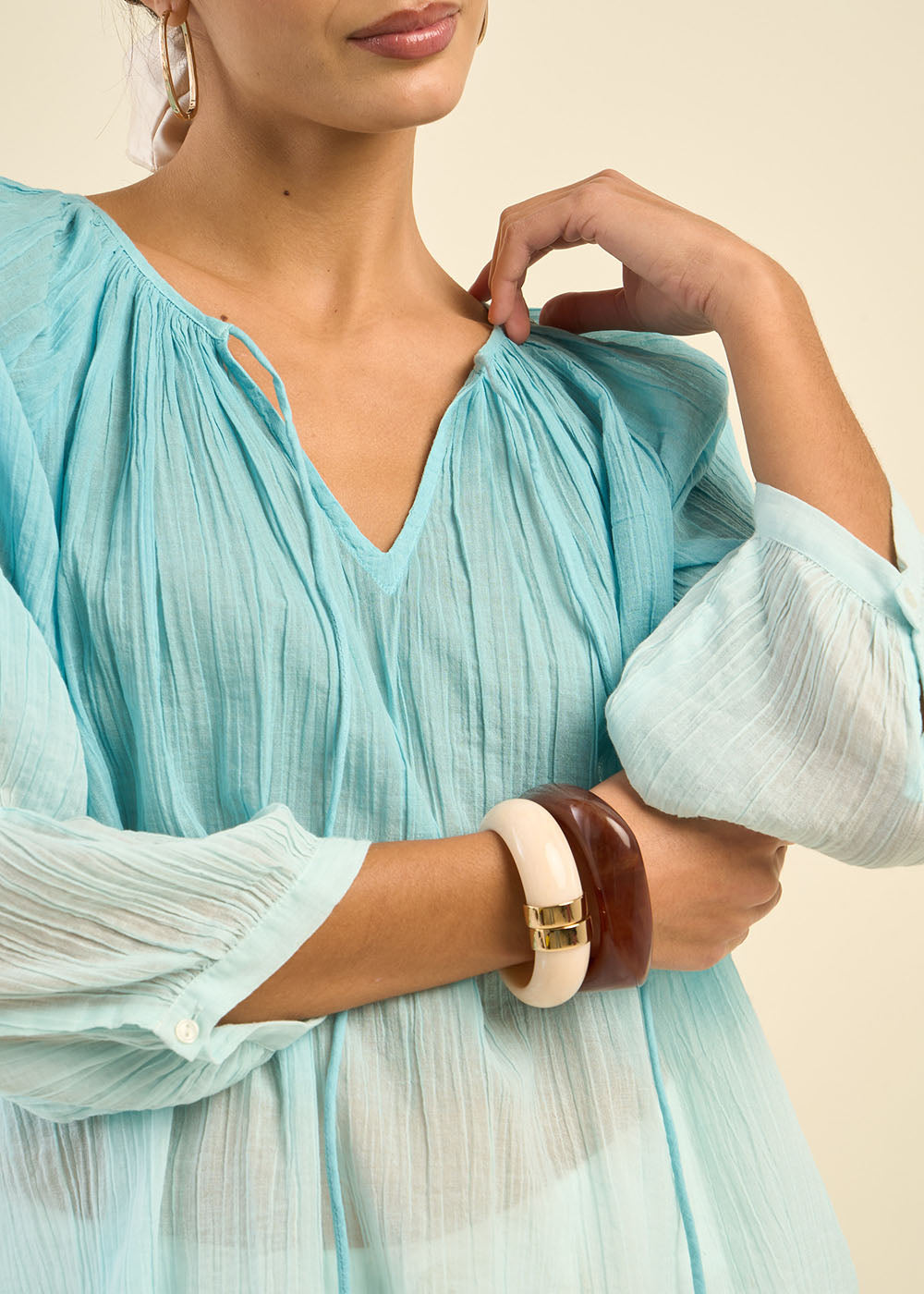 TALULA Blouse dégradée fluide en gaze de coton - 4 - Sud Express - Sud Express