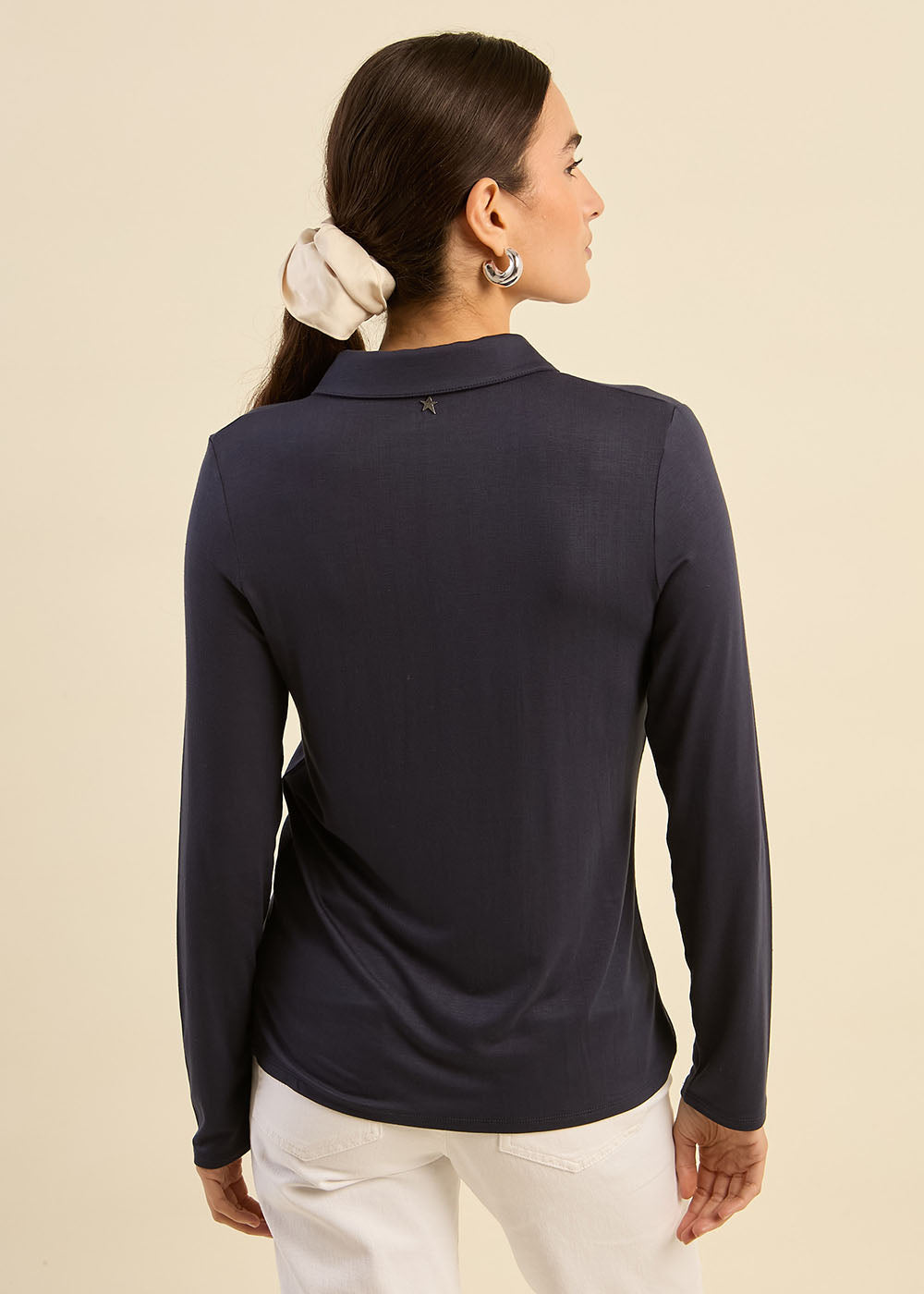 CHIARA T-shirt col chemise manches longues - 3 - Sud Express - Sud Express