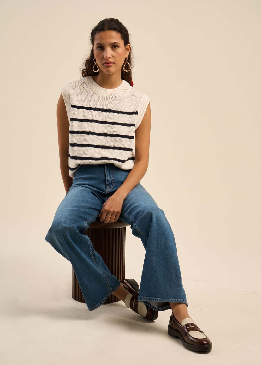 MAREY Pull à rayures sans manches - 1 - Sud Express - Sud Express