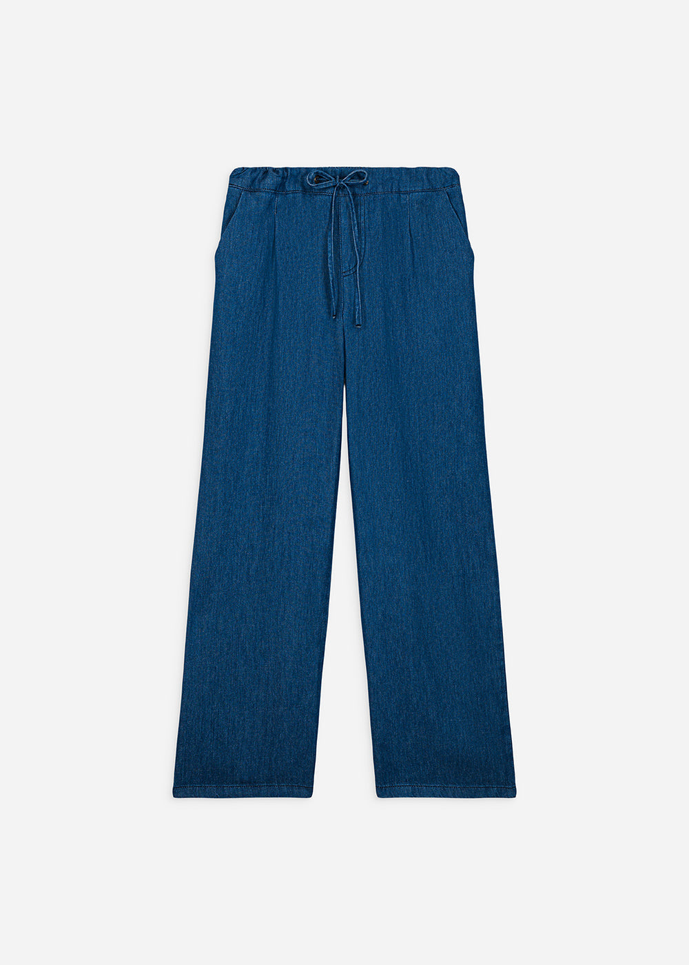 Pantalon fluide en lyocell et lin effet denim - Sud Express - 7 - Sud Express