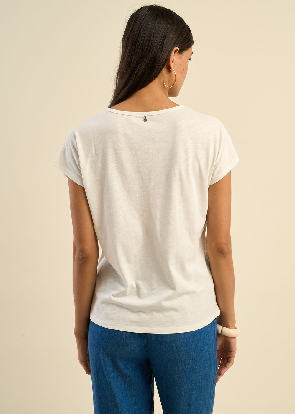 TERA T-shirt à col tunisien et épaules tombantes - 3 - Sud Express - Sud Express