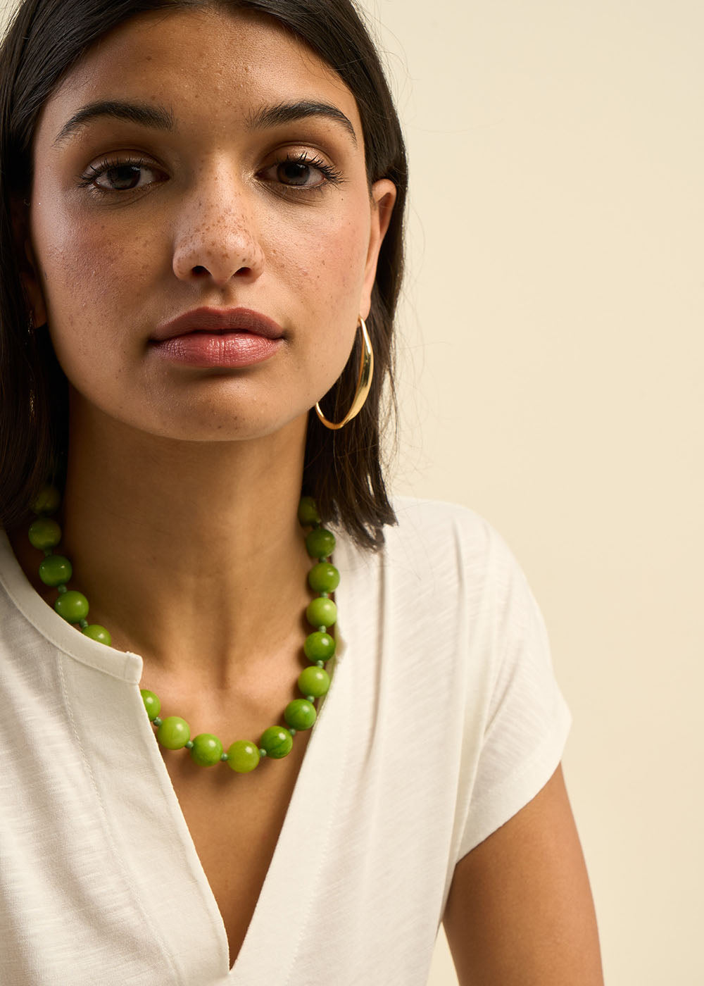 T-shirt à col tunisien et épaules tombantes - Sud Express - 7 - Sud Express