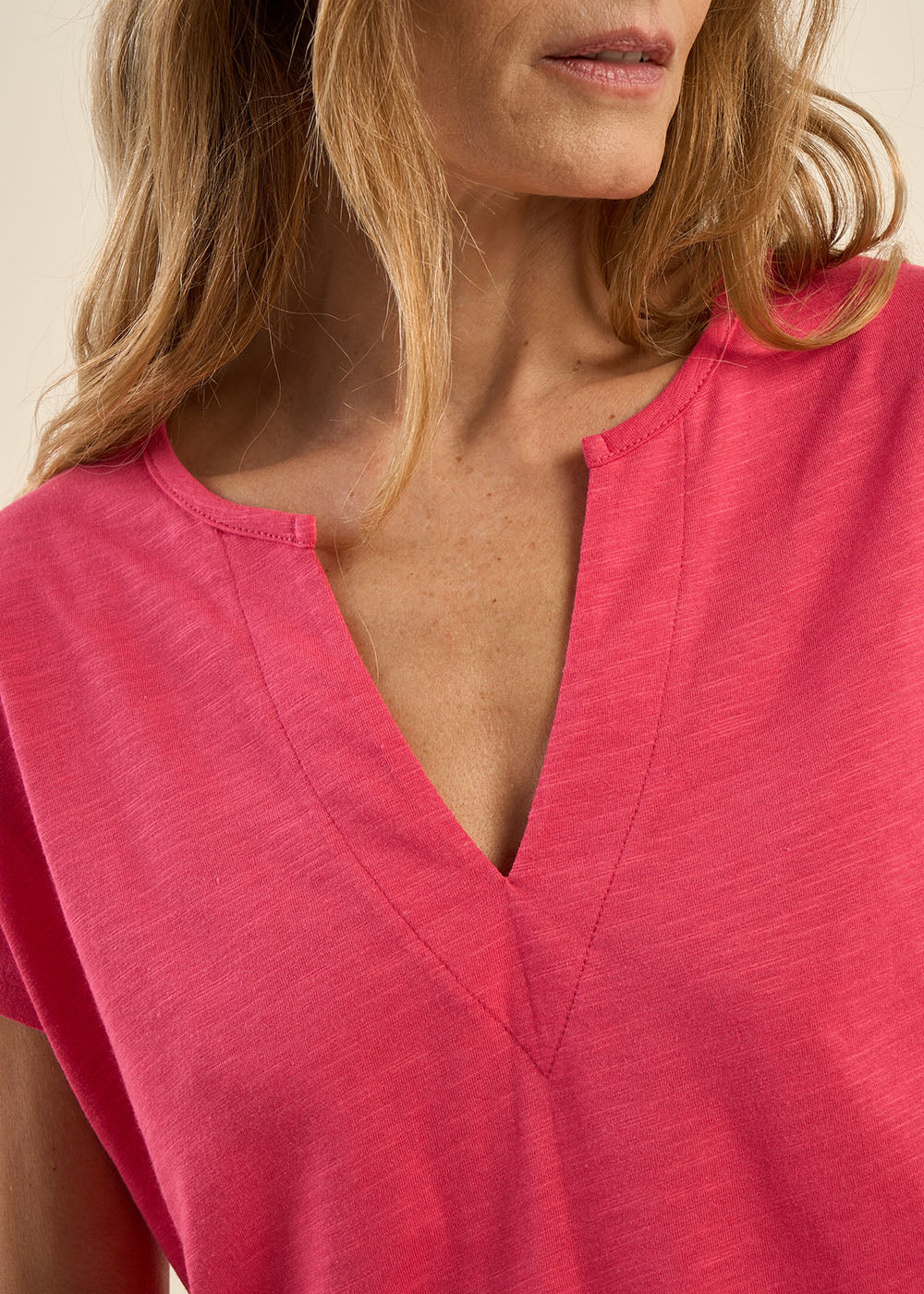 TERA T-shirt à col tunisien et épaules tombantes - 2 - Sud Express - Sud Express