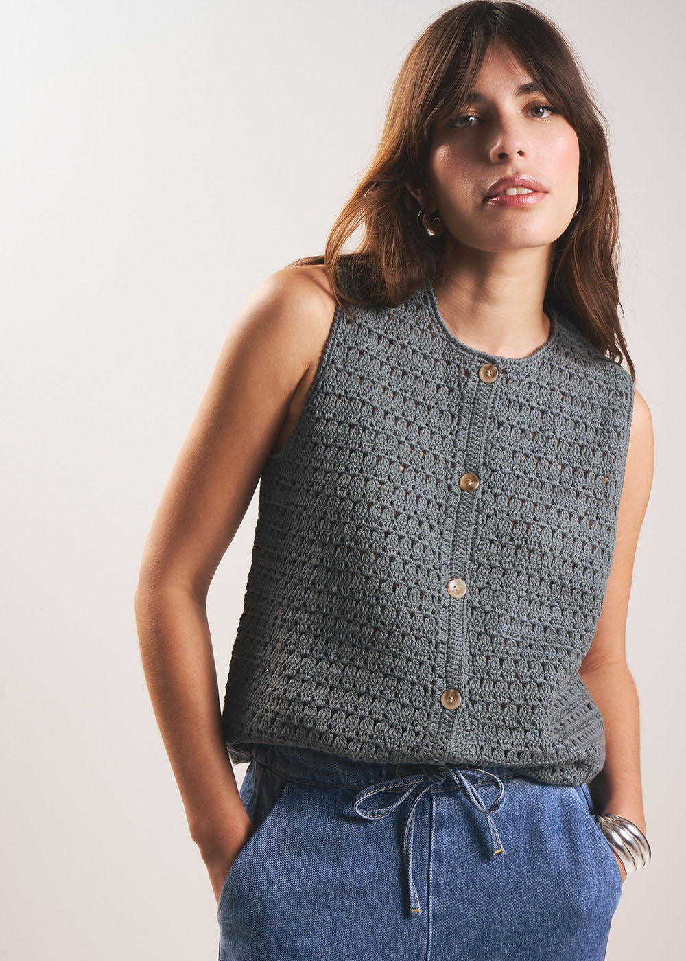 GALYA Gilet sans manches en coton - 4 - Sud Express - Sud Express