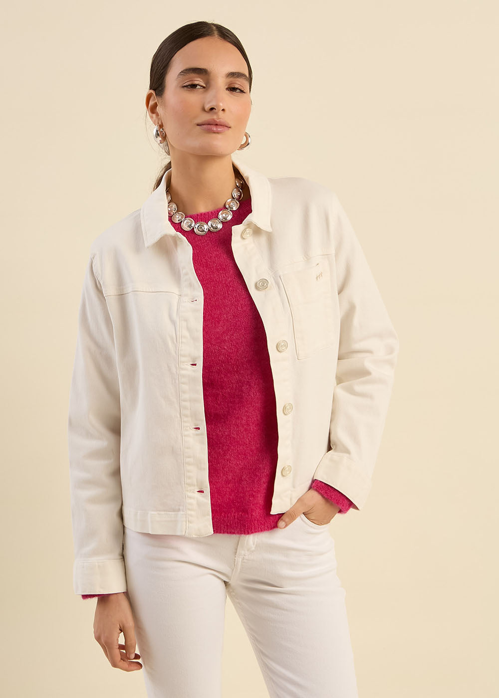 VIOLINE Veste col chemise - 2 - Sud Express - Sud Express