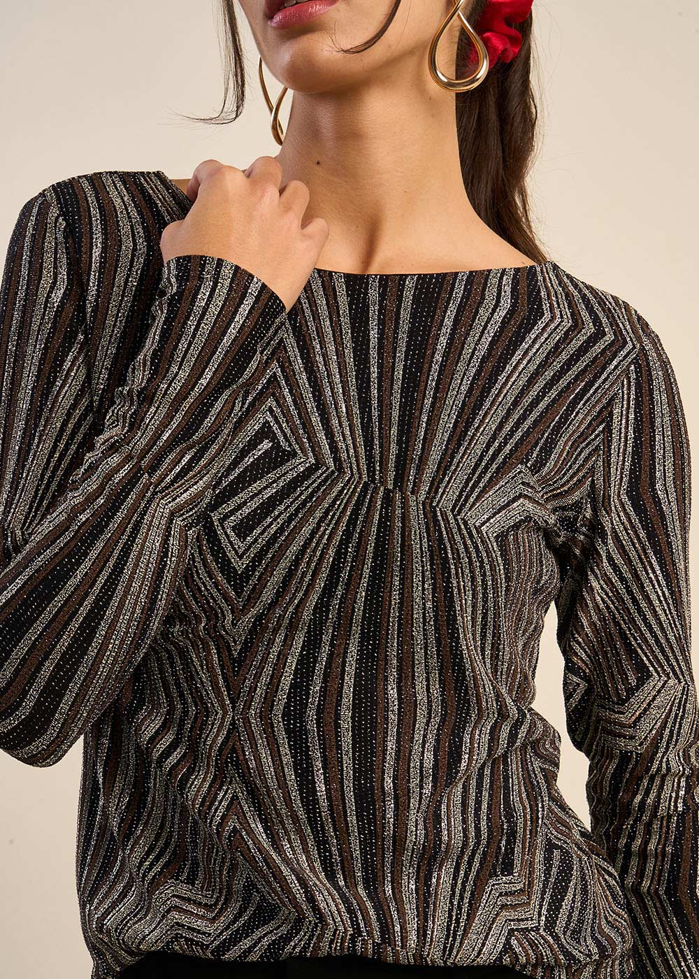 TASBY Top élégant à col rond - 2 - Sud Express - Sud Express