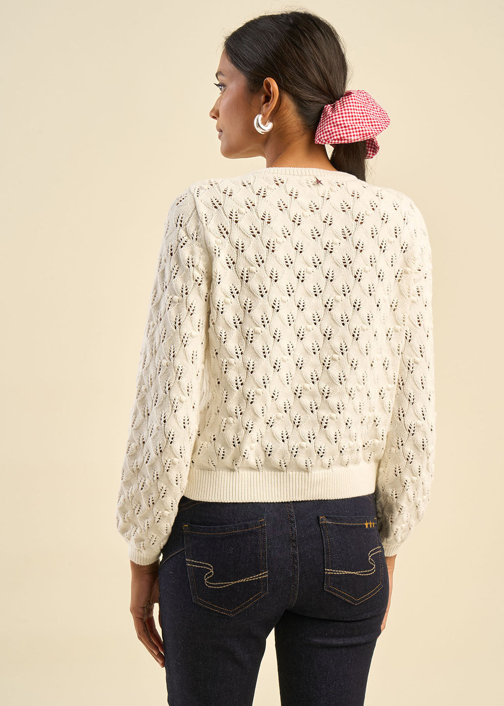 Gilet à maille ajourée 100% coton - Sud Express - 3 - Sud Express