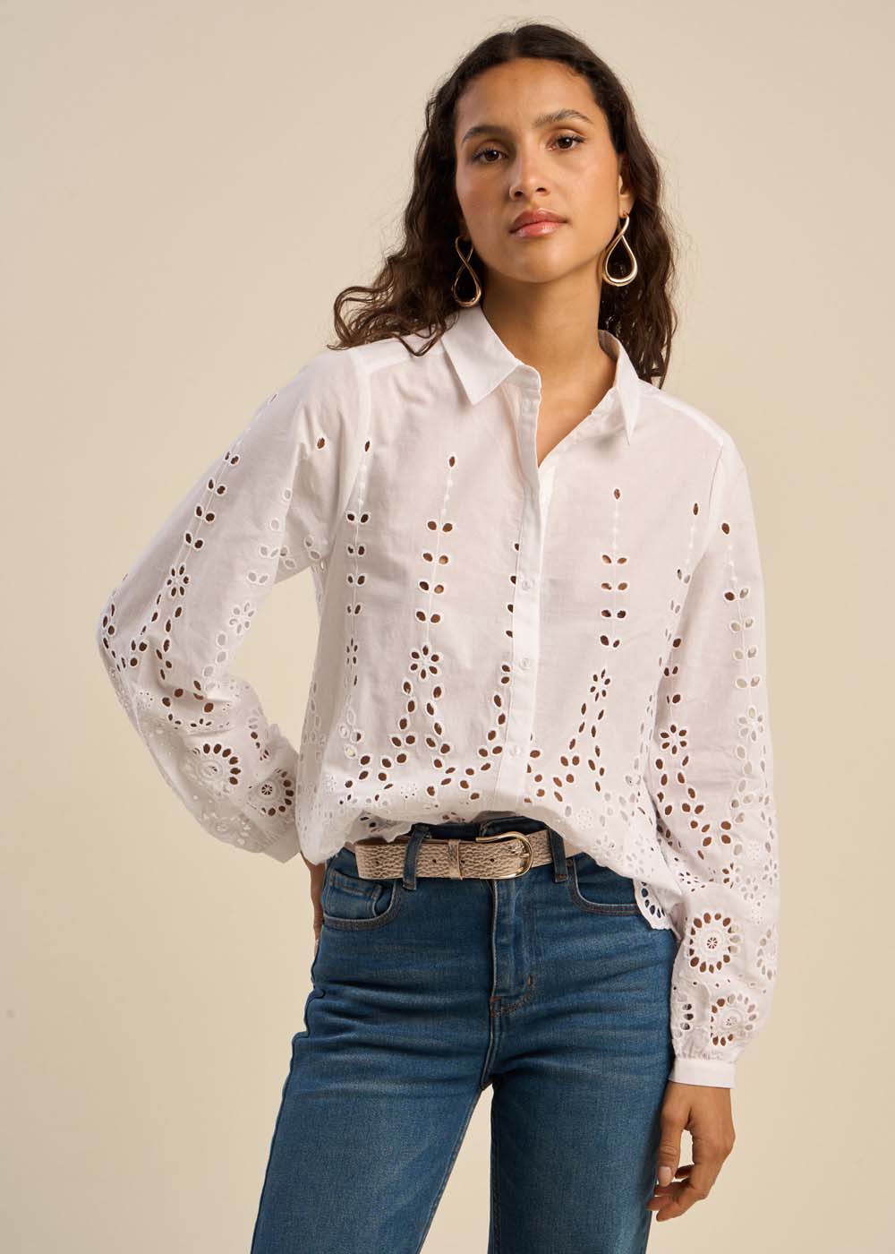 COBALY Chemise avec broderie anglaise - 2 - Sud Express - Sud Express