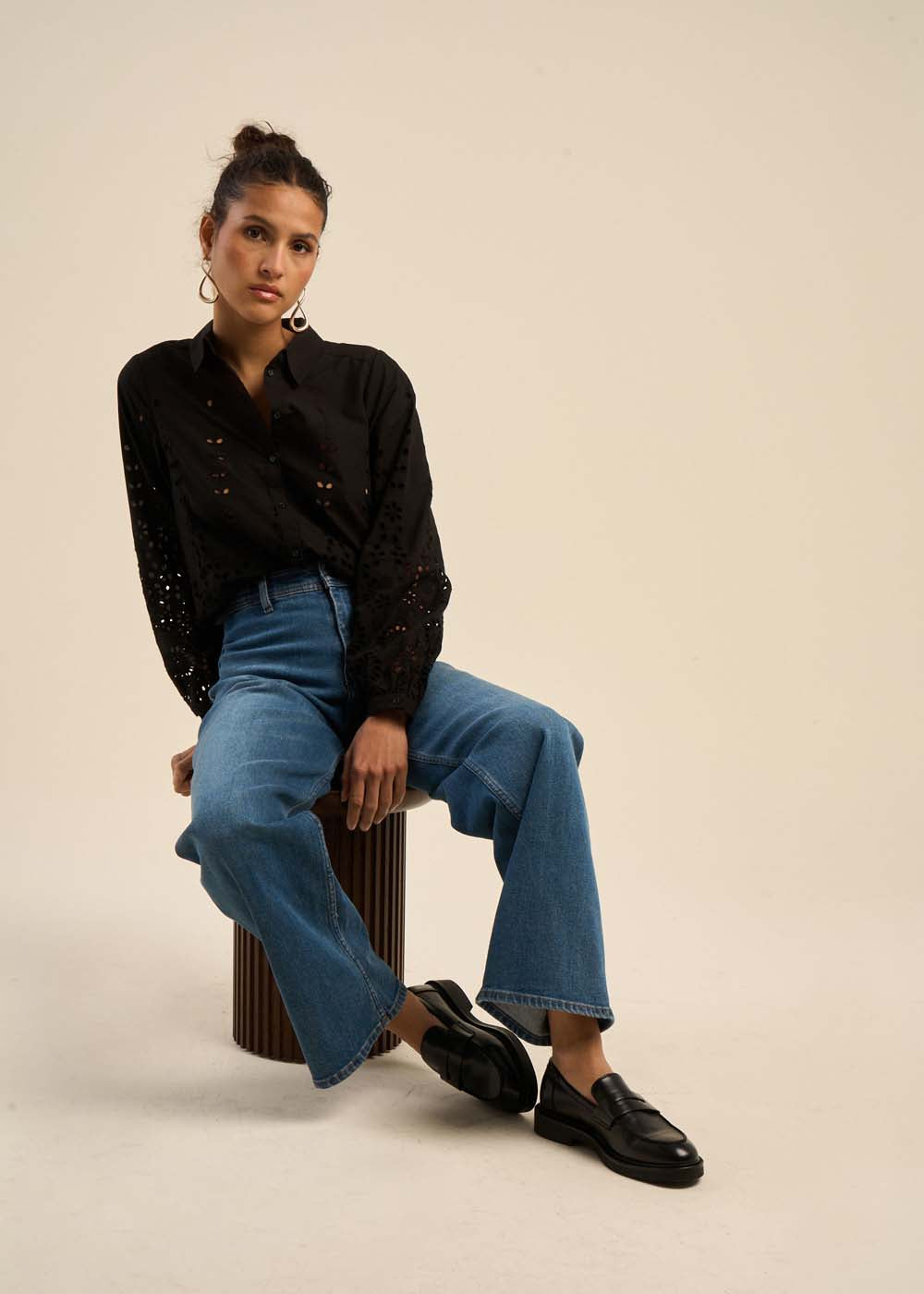 Chemise avec broderie anglaise - Sud Express - 5 - Sud Express